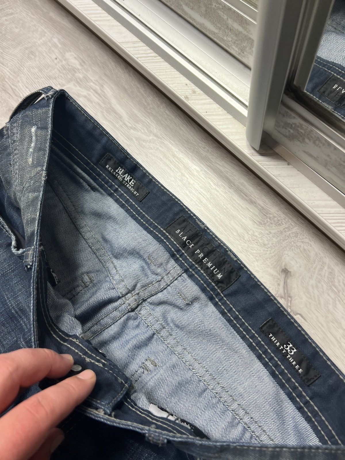Affliction Vintage Affliction Straight Fit Jeans Distressed Denim Pants Size US 33 - 13 Thumbnail