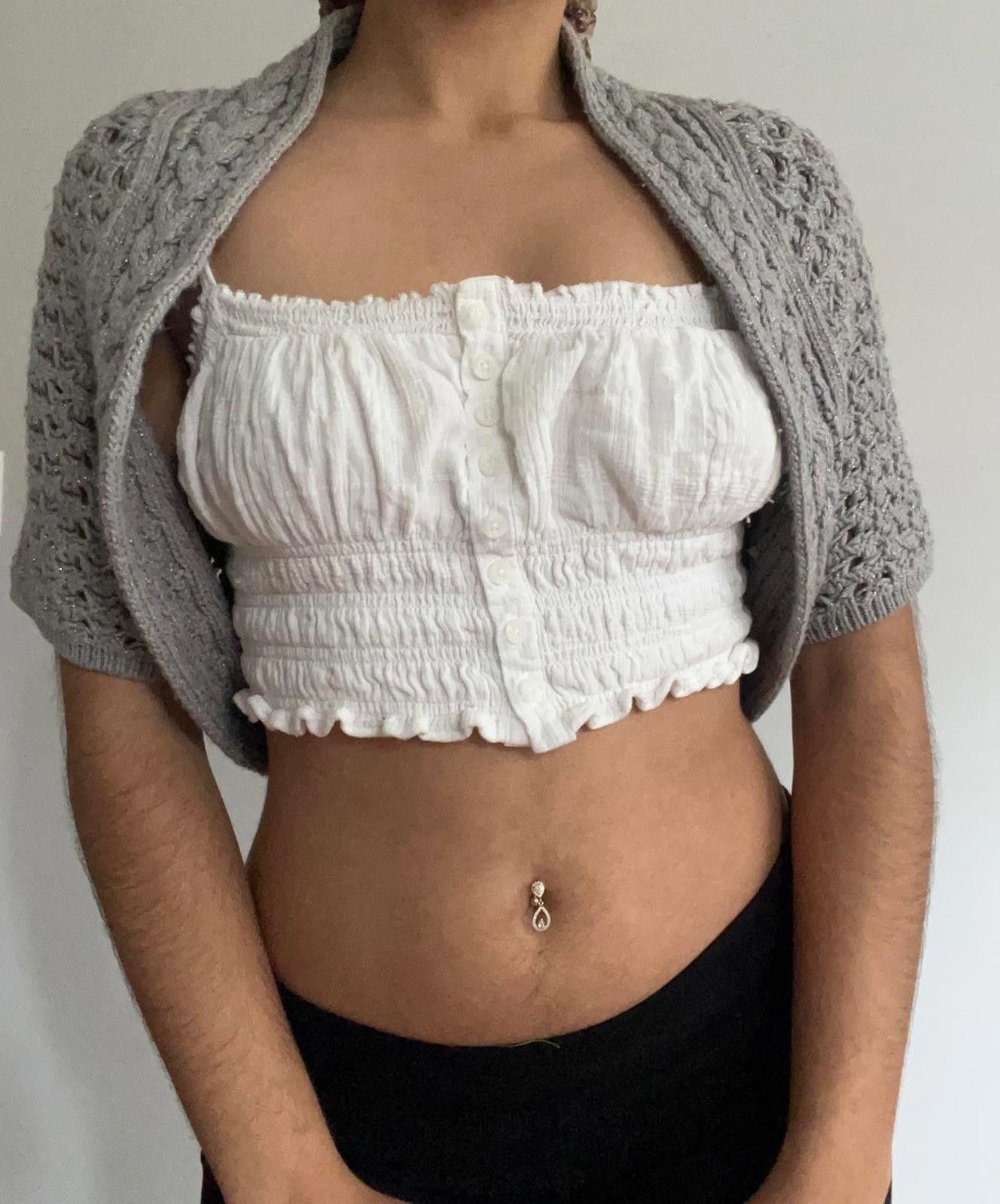 Other Women’s Grey knit bolo shrug Size L / US 10 / IT 46 - 2 Thumbnail