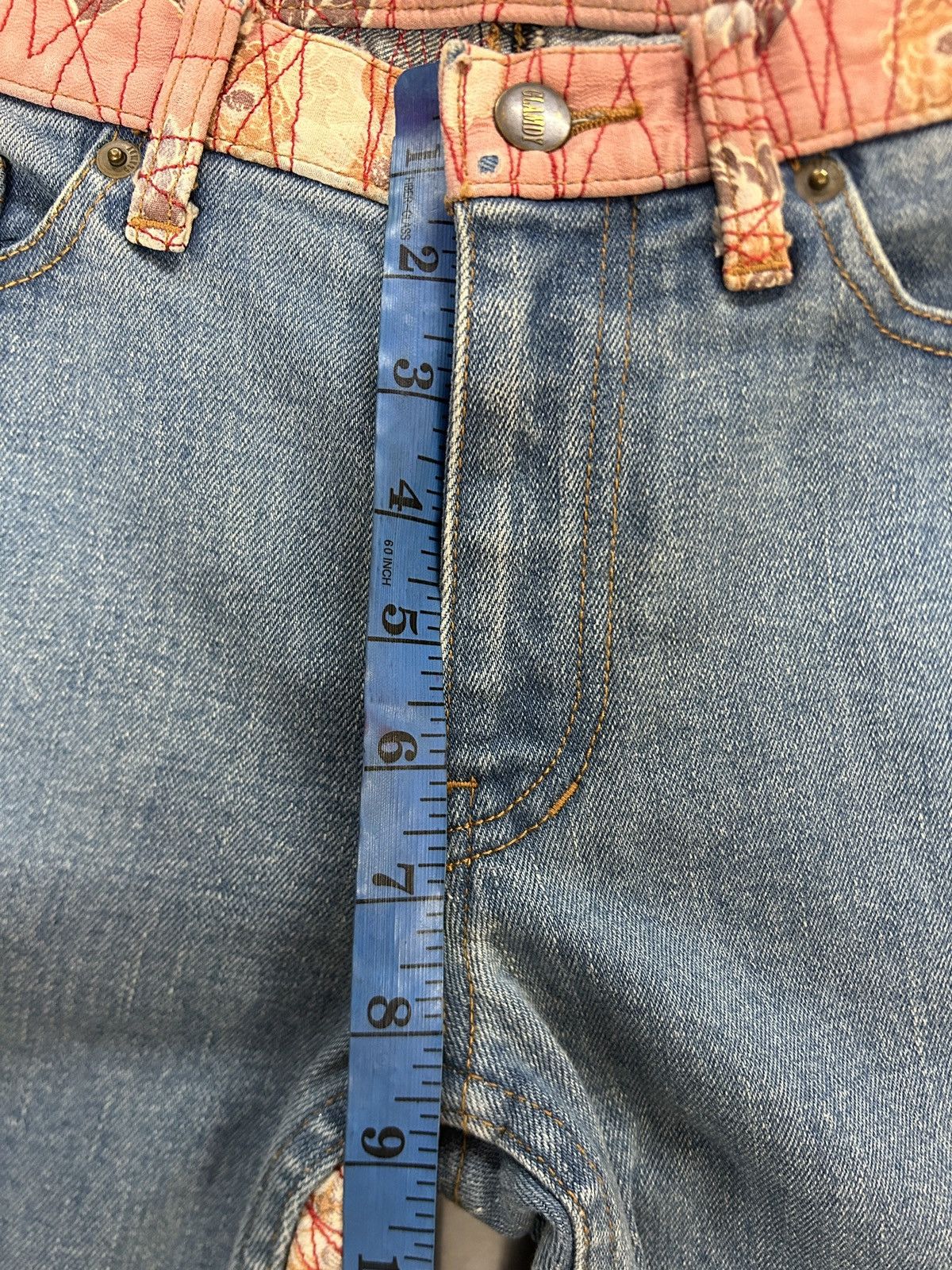Japanese Brand × Kamakura Vintage Glamdy Japan Embroidery Sukajan Flowers Jeans Size US 28 / EU 44 - 19 Thumbnail
