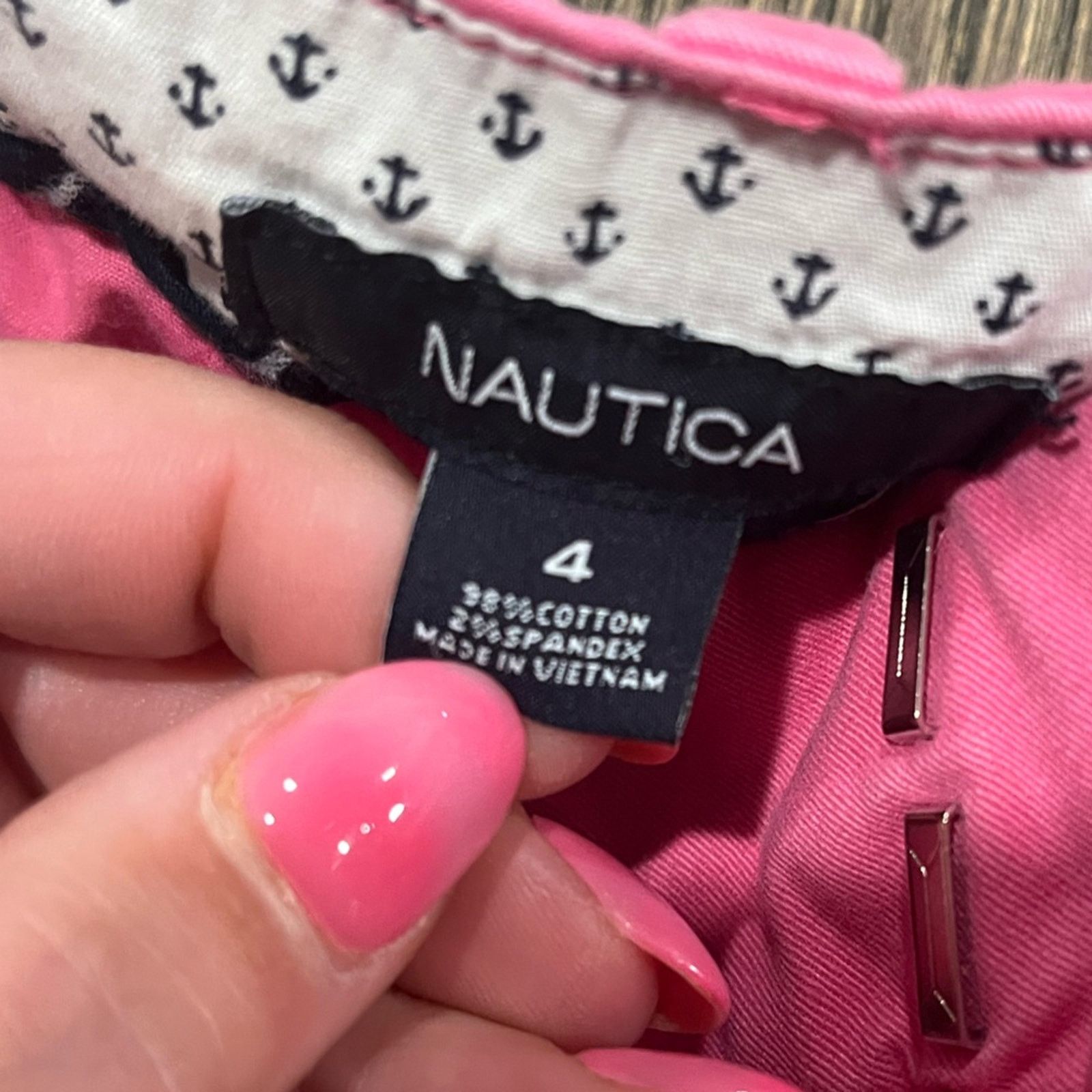 Nautica Nautica Shorts Chino Bermuda Flat Front Mid Rise Cotton Sz 4 Size 27" / US 4 / IT 40 - 6 Thumbnail