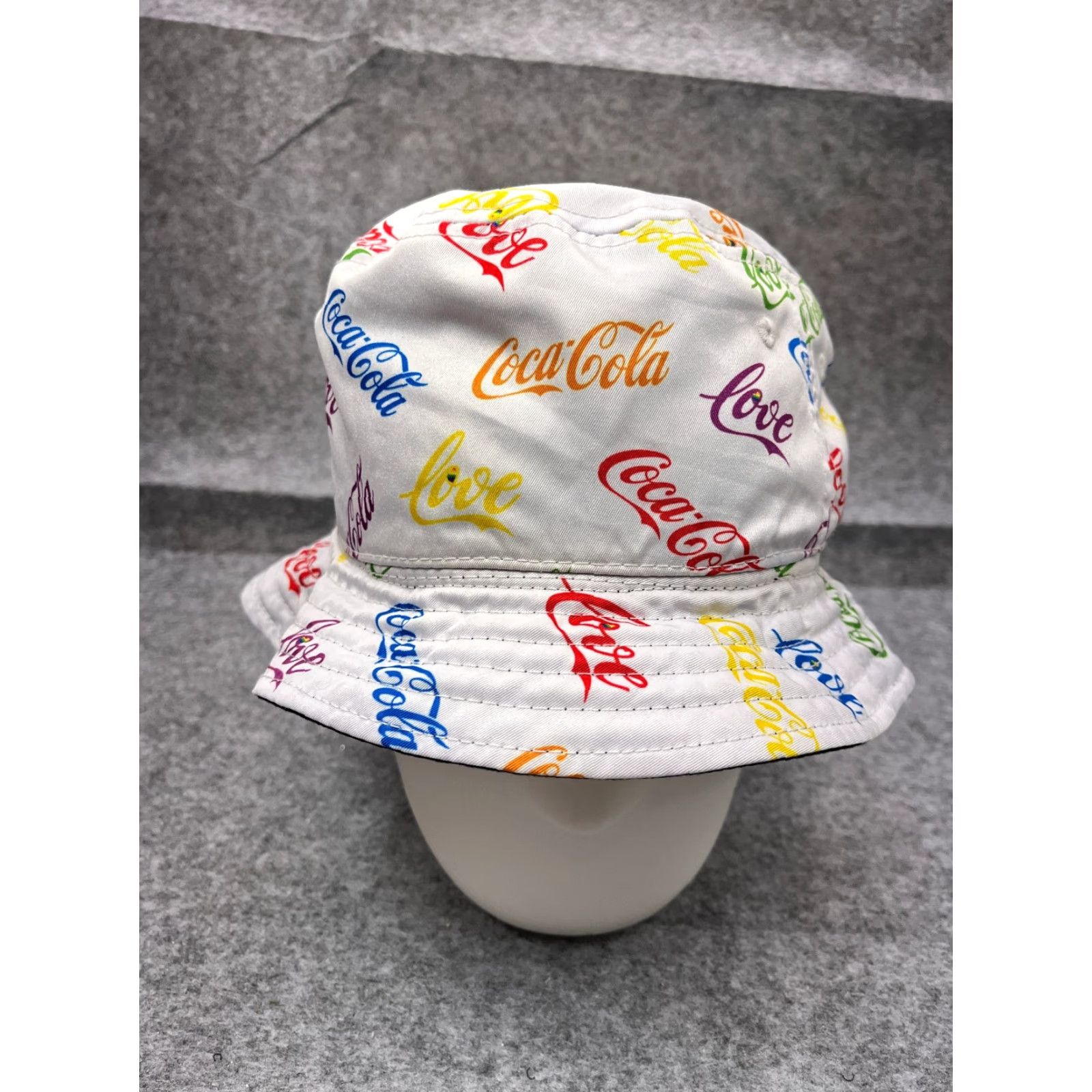 Vintage Coca Cola Hat Cap Strap Back Adult Rainbow AOP Cotton Love Pride Reversible Size ONE SIZE - 2 Thumbnail