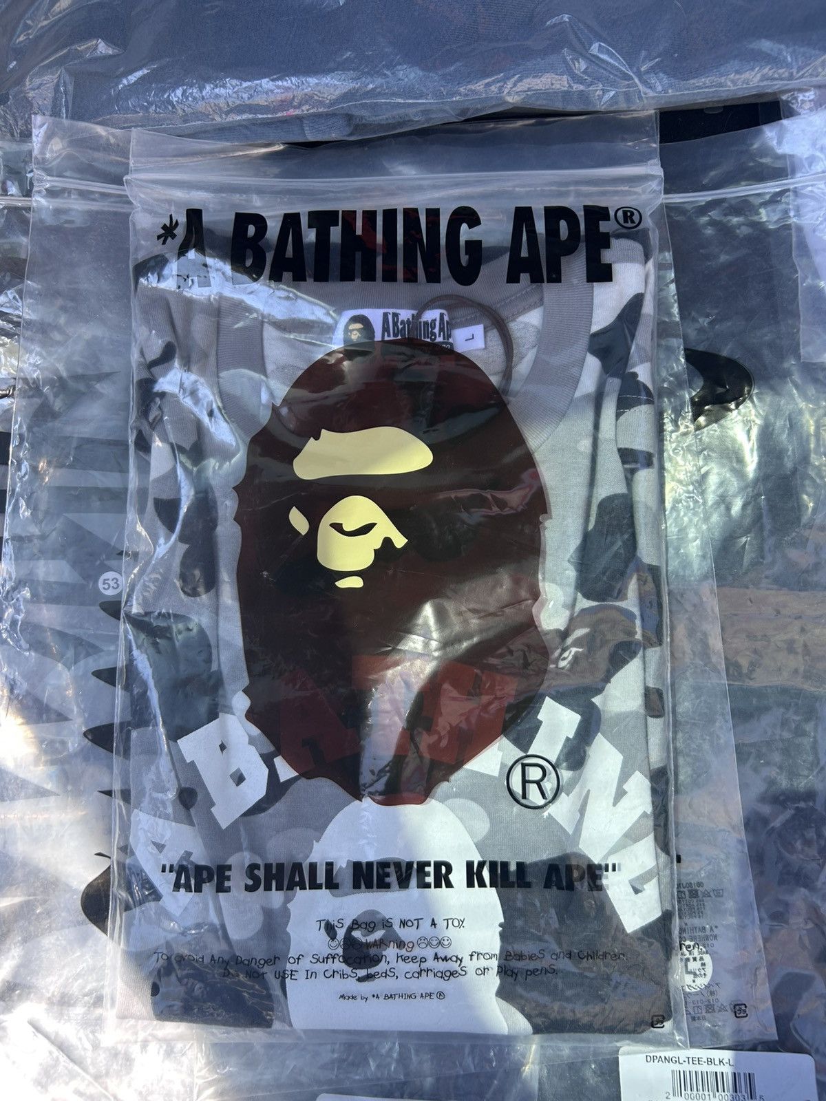 Bape Bape college grey full camo Size US L / EU 52-54 / 3 - 6 Thumbnail