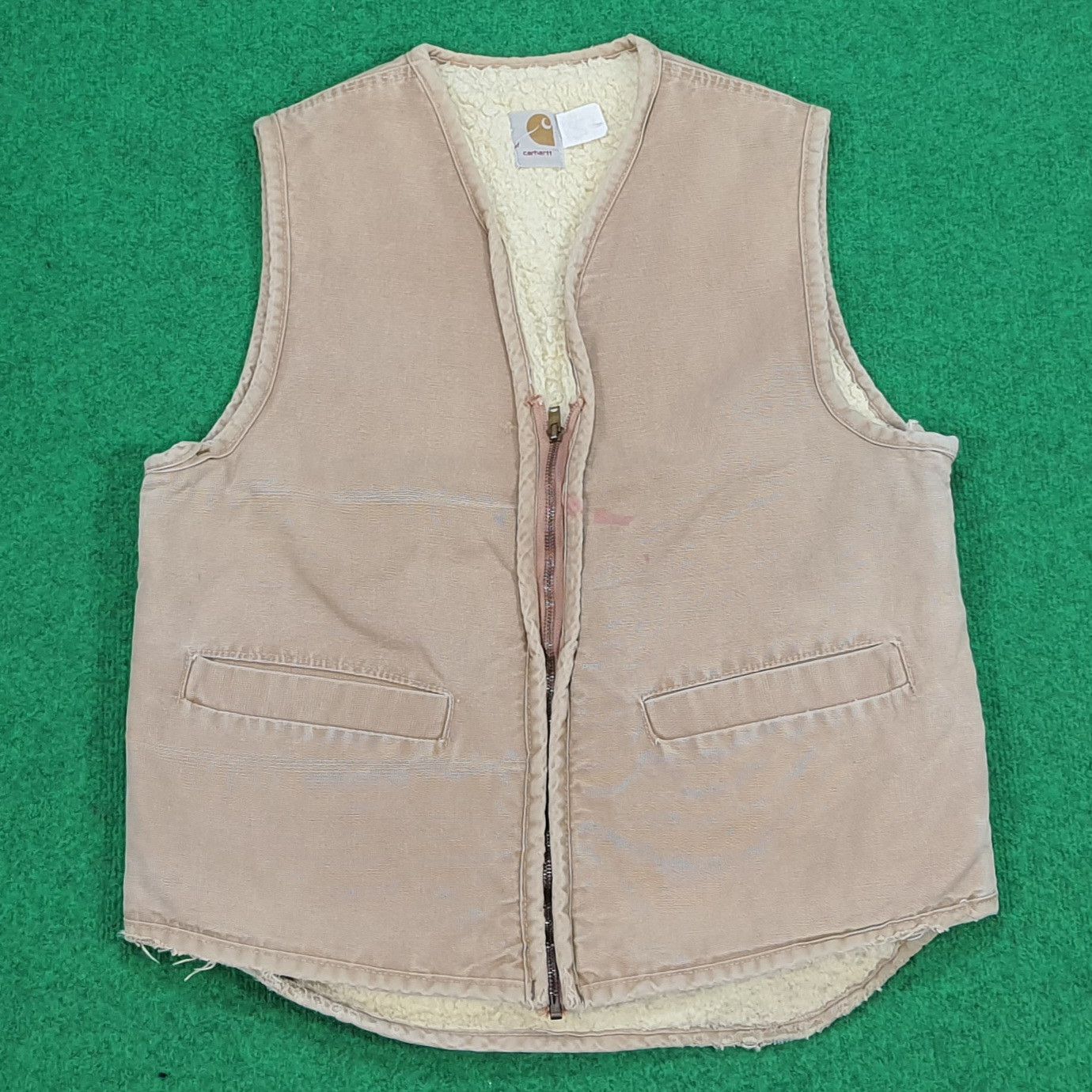 Carhartt × Vintage Vintage Carhartt Sleeve Fleece Vest Jacket Size US S / EU 44-46 / 1 - 1 Thumbnail