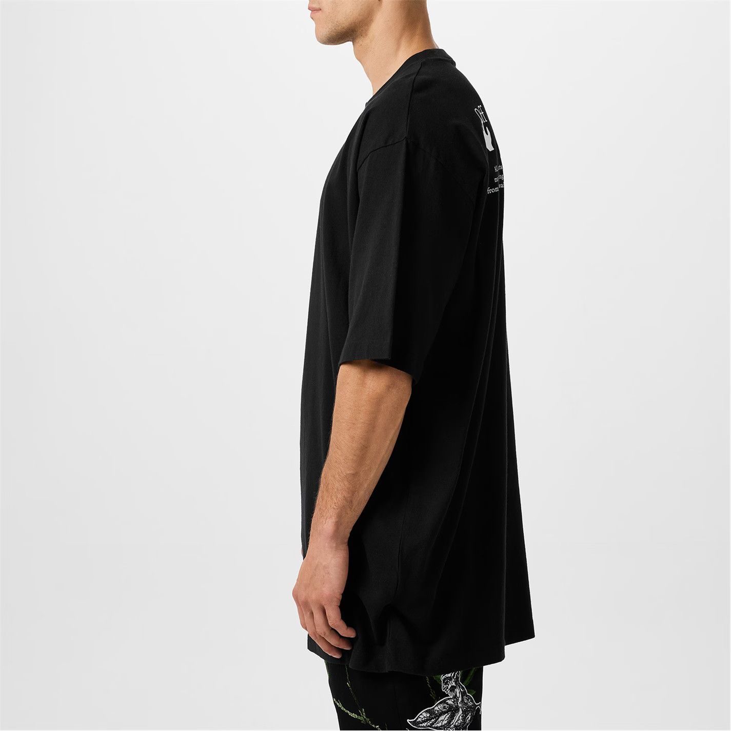 Off-White o1g2r1mq0226 Short-Sleeve Longline T-Shirt In Black Size US XS / EU 42 / 0 - 6 Thumbnail