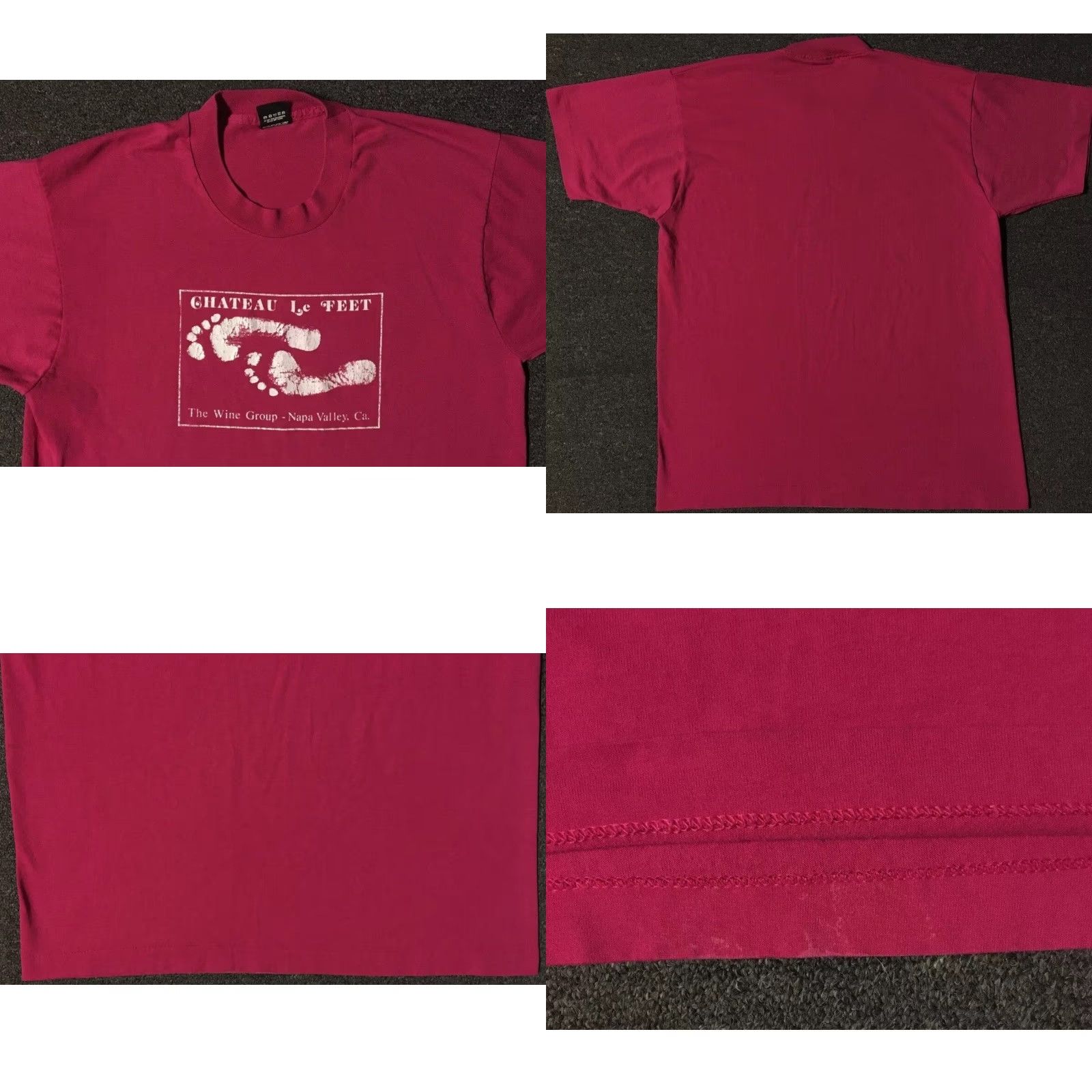 Vintage VINTAGE 90s Chateau Le Feet Wine Faded Shirt L Napa Alcohol Funny Beer Bar Grunge Shirt Men Pink Size US L / EU 52-54 / 3 - 8 Thumbnail
