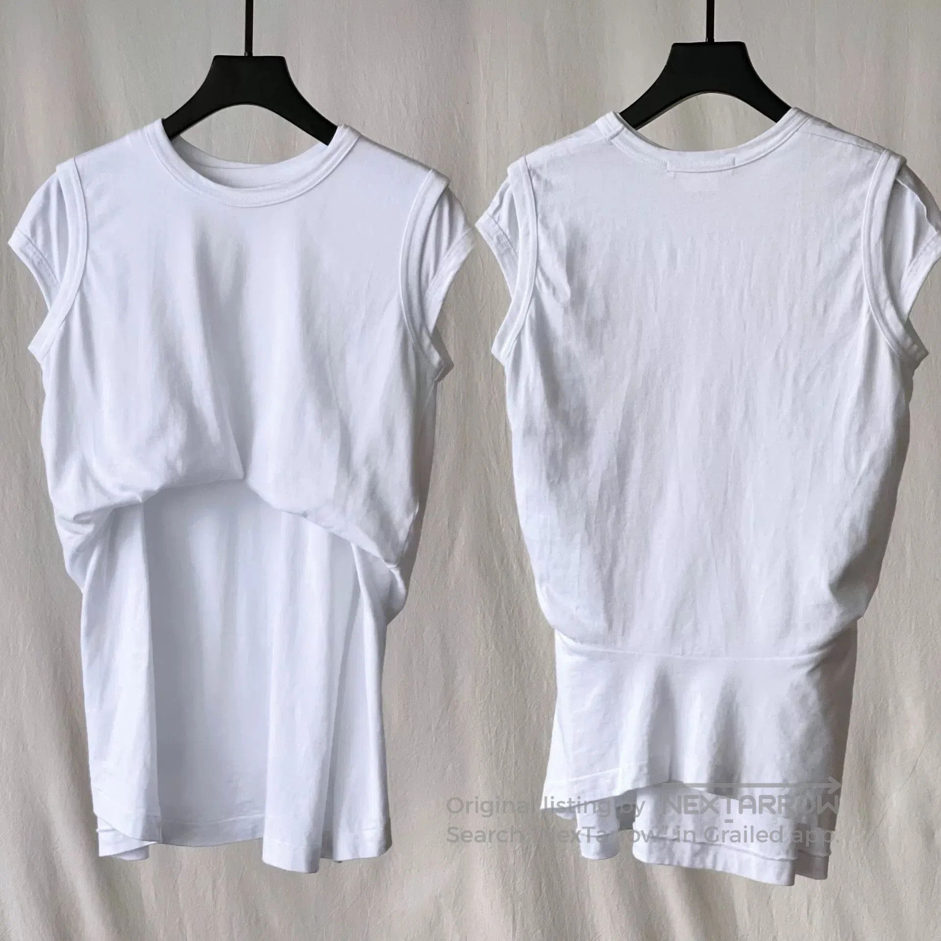 CDG by Comme des Garcons Unique Deconstructed White T-Shirt. Size S / US 4 / IT 40 - 3 Thumbnail