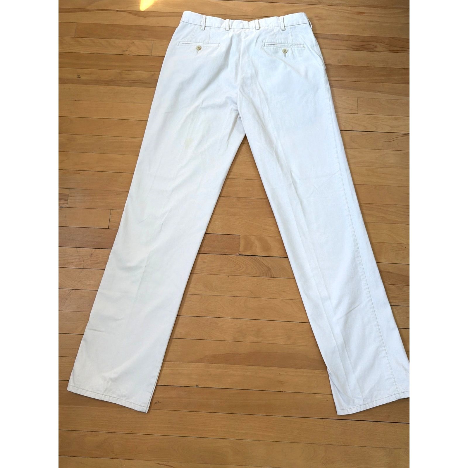 Peter Millar Peter Millar Size 34 White Straight Leg Trousers Size US 34 / EU 50 - 5 Thumbnail