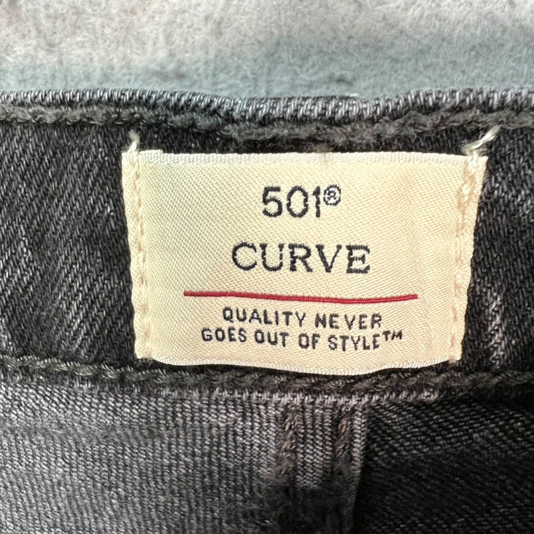 Levi's Levi's 501 Jeans Womens 24x30 Black Denim High-Waisted Straight Leg Vintage No 90s (Adult) Womens Jeans Size 42" / US 20 - 4 Thumbnail