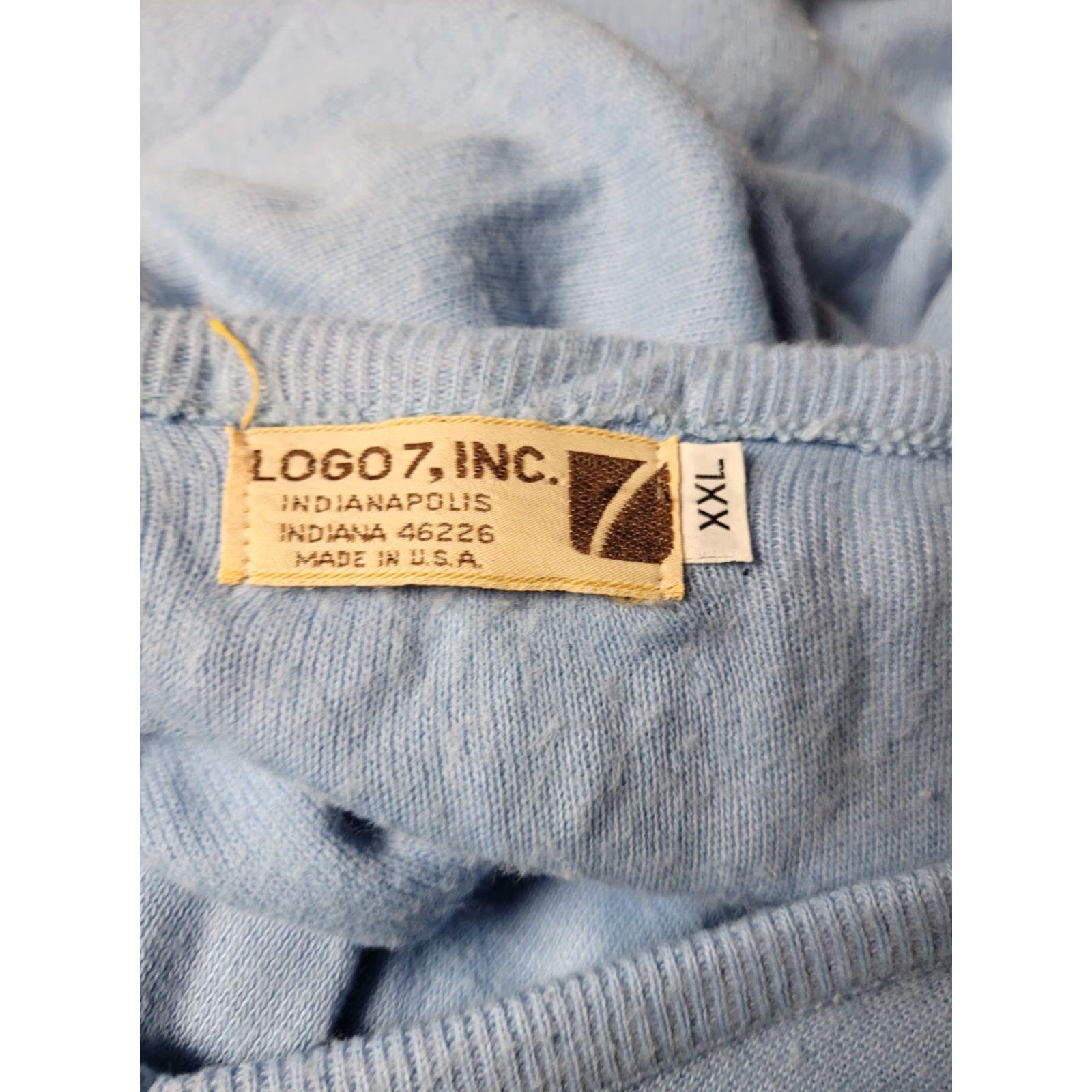 Logo 7 VINTAGE Logo 7 Ford Mustang Sweater V-Neck 2XL Blue 80s 70s Cars Muscle Car Pullover Men Size US XXL / EU 58 / 5 - 5 Thumbnail