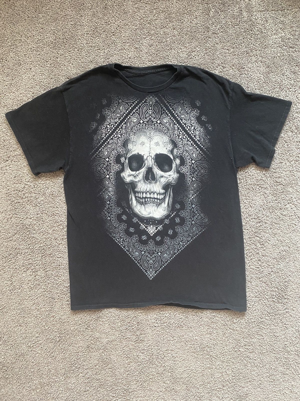 Affliction × Vintage Vintage Affliction Style Skull Tee Shirt Size US L / EU 52-54 / 3 - 1 Thumbnail