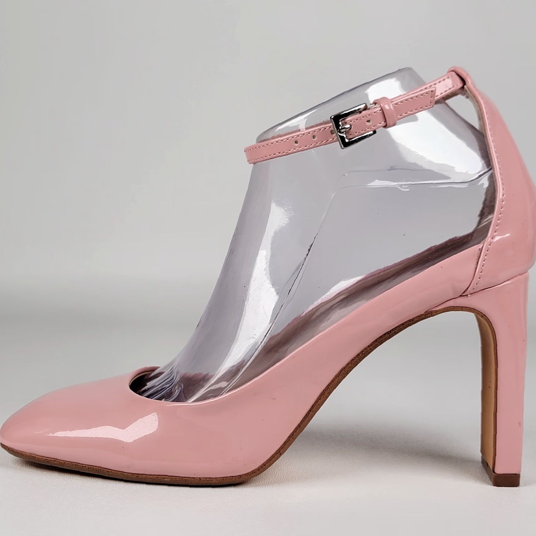 Bershka Bershka Women’s Blush Pink Strappy Heels Size 39/8.5 Sh o e Block Heel Patent Leather Party/Cocktail Womens Size US 9 / IT 39 - 7 Thumbnail