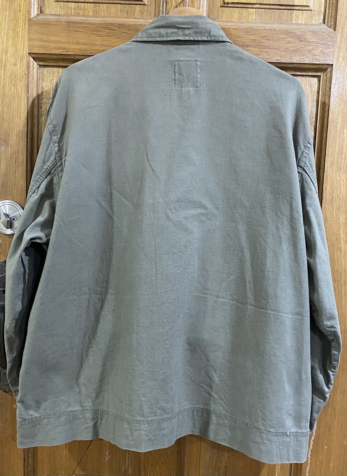 H&M H&M Olive Army Green Chore Work Jacket Overshirt Size US L / EU 52-54 / 3 - 2 Thumbnail