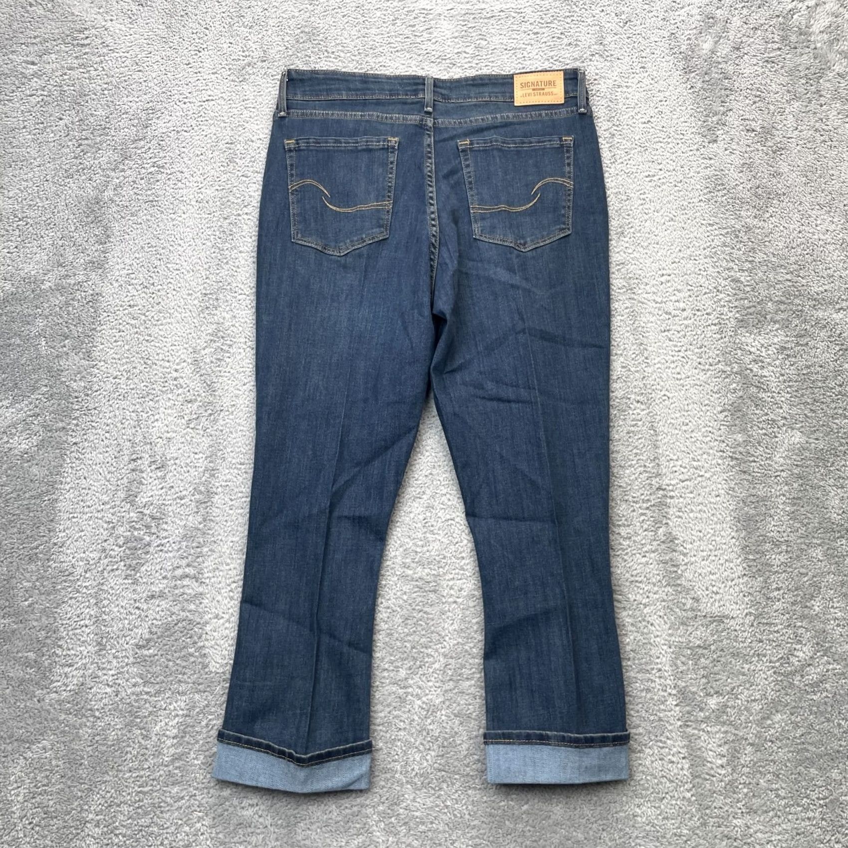 Levi's Levi's Jeans Capri 32x22 Blue Denim Cotton 5-Pocket Signature Gold Mid Rise Bootcut Womens Jeans Capris City Preppy Size 24" / US 00 / IT 34 - 2 Thumbnail