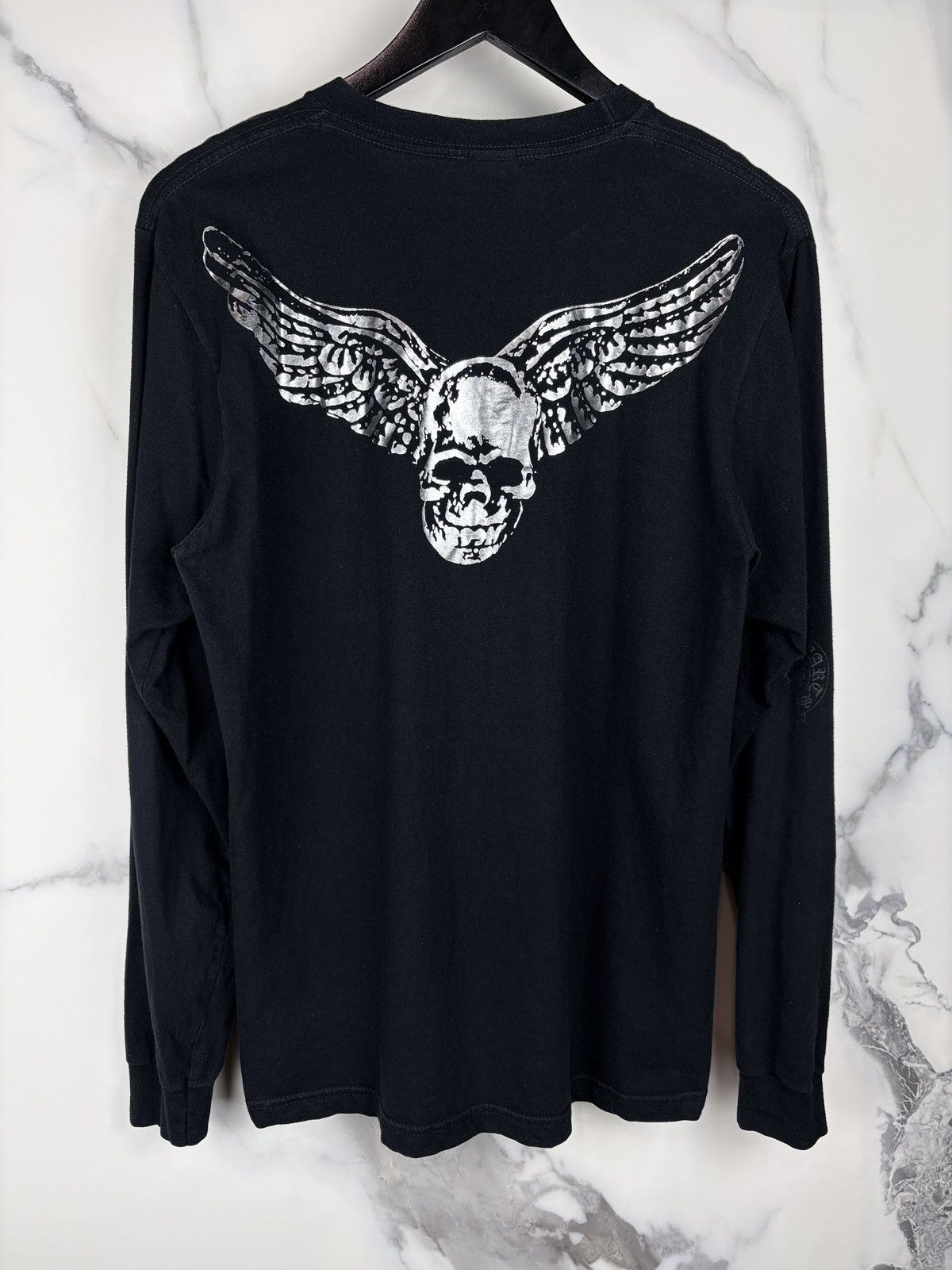 Chrome Hearts Chrome Hearts Vintage Silver Foti Skull Longsleeve Tshirt Size US M / EU 48-50 / 2 - 1 Thumbnail
