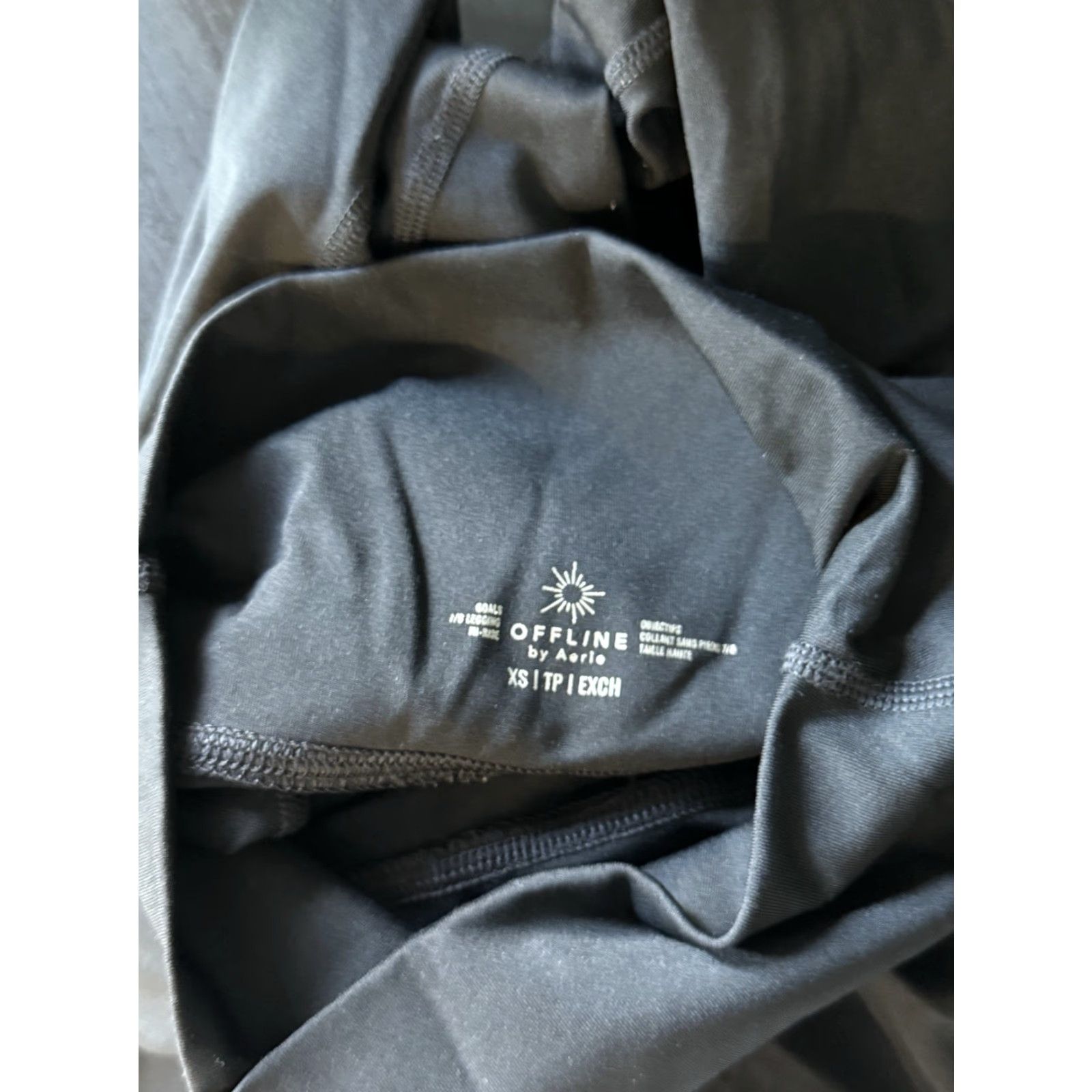 Vintage Offline by Aerie Womens Black Athletic Cropped Leggings Pants Pullon Size XS Size 26" / US 2 / IT 38 - 3 Thumbnail