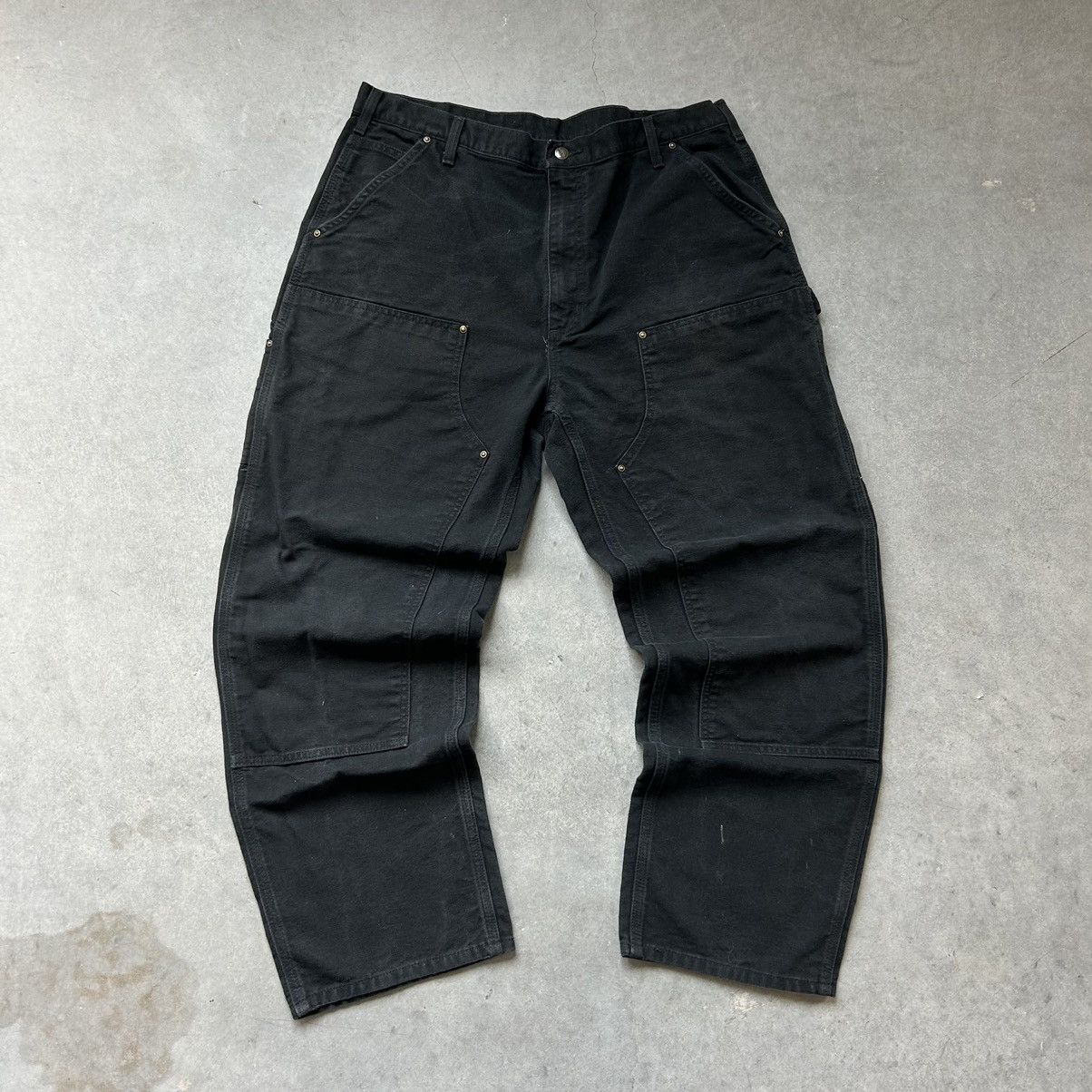 image of Crazy Vintage Y2K Carhartt Black Baggy Double Knee Pants 38, Men's