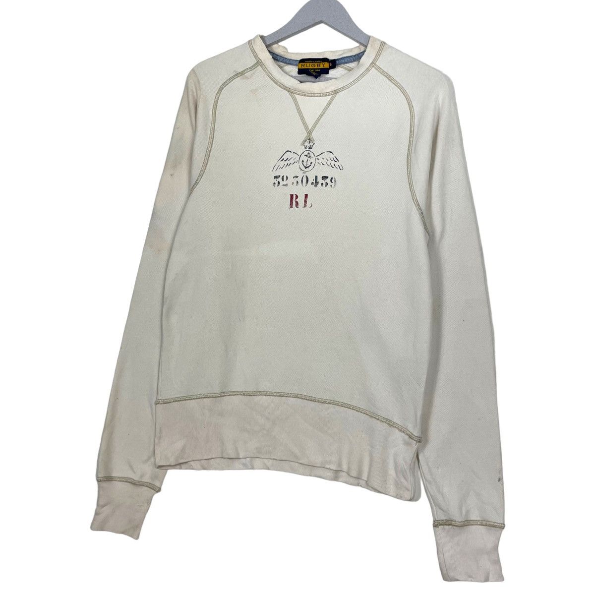 Polo Ralph Lauren × Ralph Lauren 💥RALPH LAUREN POLO RUGBY CREWNECK SWEATSHIRT Size US S / EU 44-46 / 1 - 2 Thumbnail