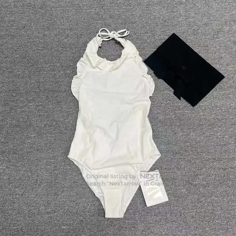 Chanel Chanel Summer White Polyester Logo Dress . Size S / US 4 / IT 40 - 1 Thumbnail