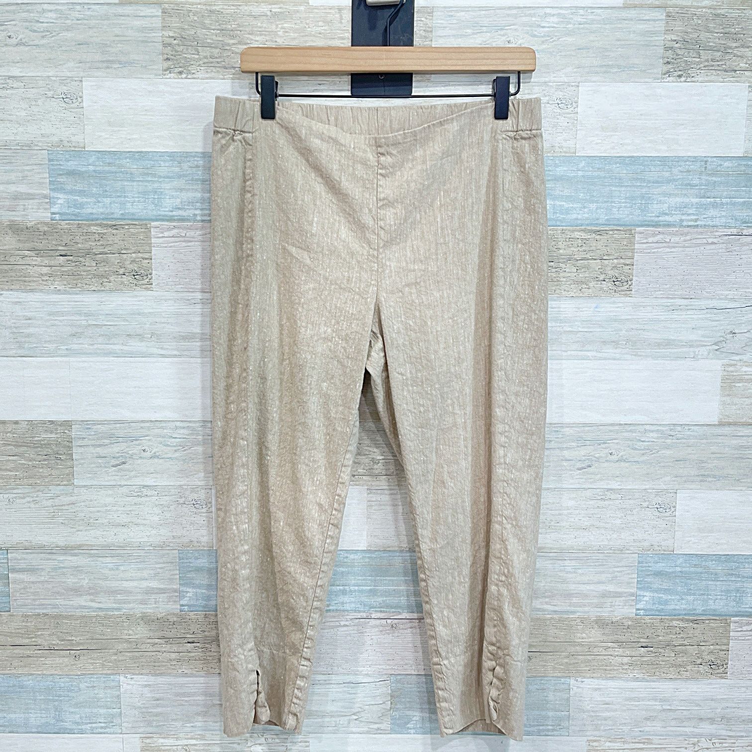 J. Jill J Jill Linen Chambray Pants Beige Womens Medium Petite Size 30" / US 8 / IT 44 - 1 Thumbnail