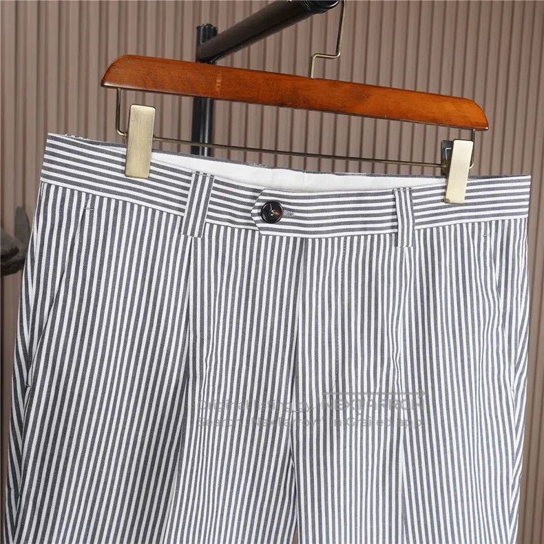 Brunello Cucinelli Brunello Cucinelli Navy and White Striped Casual Pants Size US 36 / EU 52 - 3 Thumbnail
