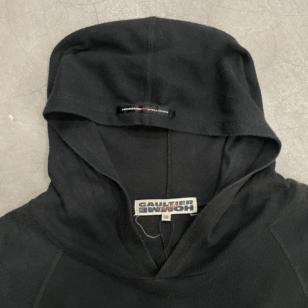 Jean Paul Gaultier Vintage Jean Paul Gaultier Homme Raglan Hoodie Size US L / EU 52-54 / 3 - 3 Thumbnail
