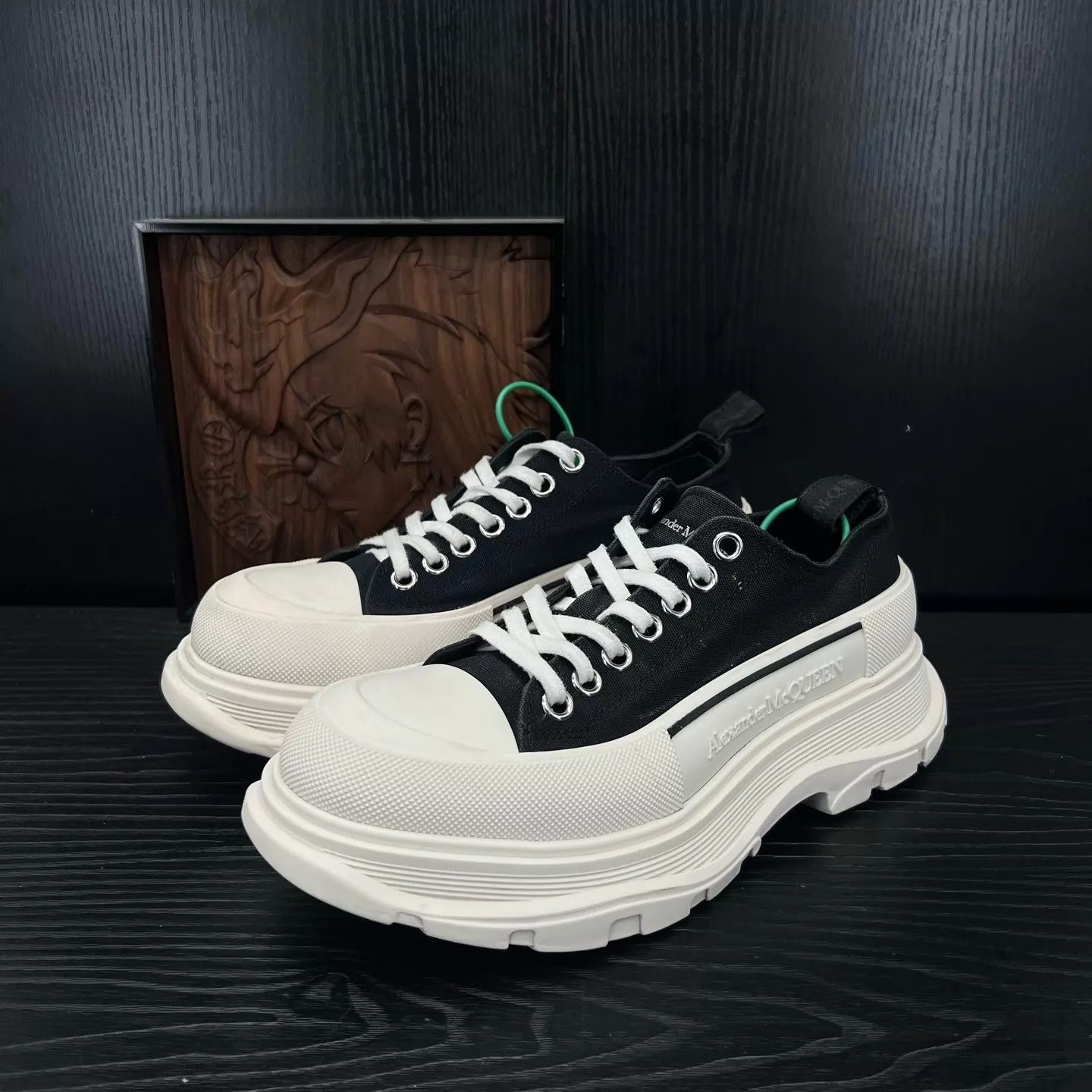 Alexander McQueen McQueen black & white Martin boots size 41.5 boxed Size US 8.5 / EU 41-42 - 1 Thumbnail