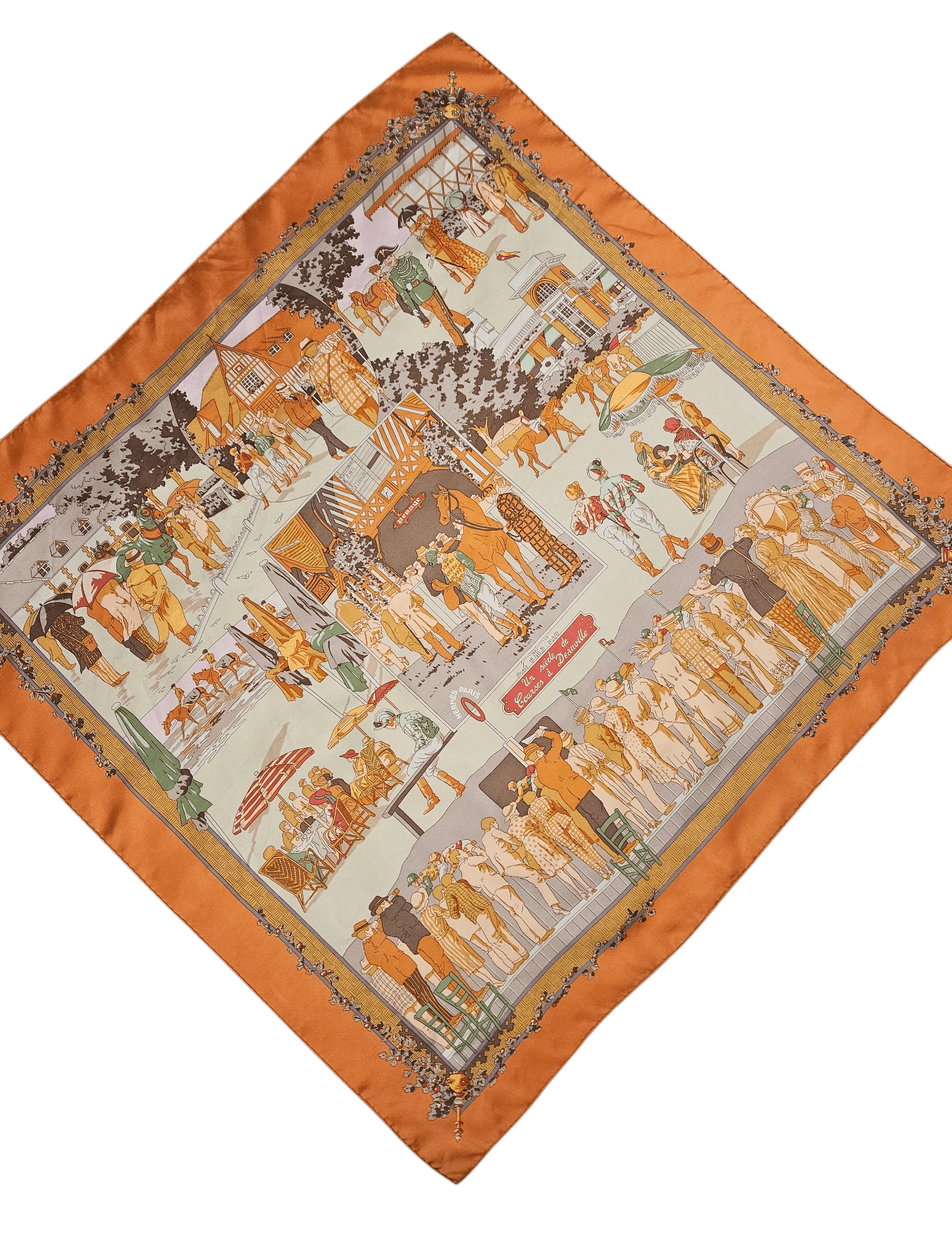 Hermes Hermes Un Siecle de Courses a Deauville silk scarf Size ONE SIZE - 2 Thumbnail
