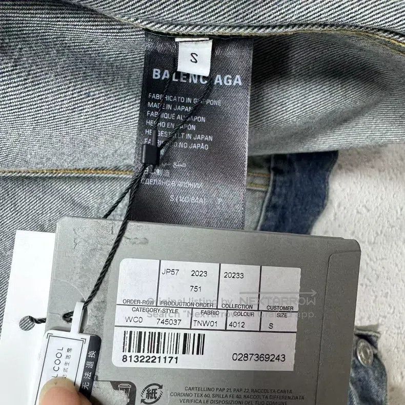 Balenciaga Balenciaga Blue Full Print Pattern Logo Denim Jacket Size US S / EU 44-46 / 1 - 6 Thumbnail