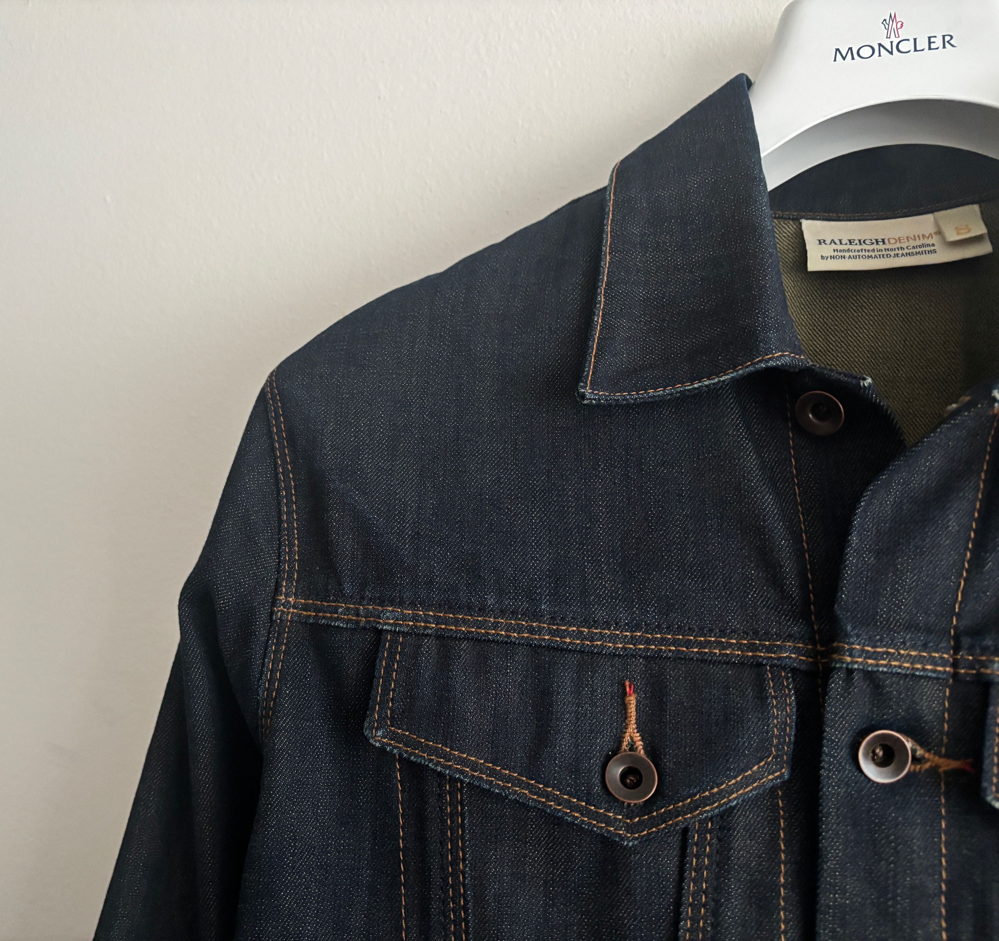 Raleigh Denim $585 Cone Mills White Oak Blue/ Indigo Raw Denim Jacket Size US S / EU 44-46 / 1 - 4 Thumbnail