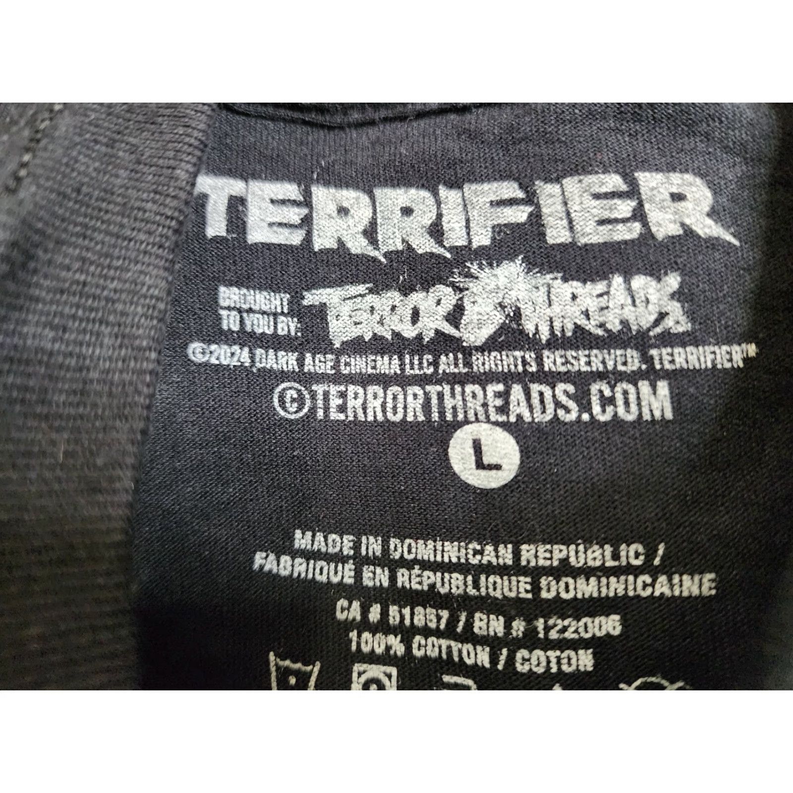 Vintage Adult L Terrifier T Shirt Art The Clown Black Man of the Hour Halloween Horror Size US L / EU 52-54 / 3 - 4 Thumbnail