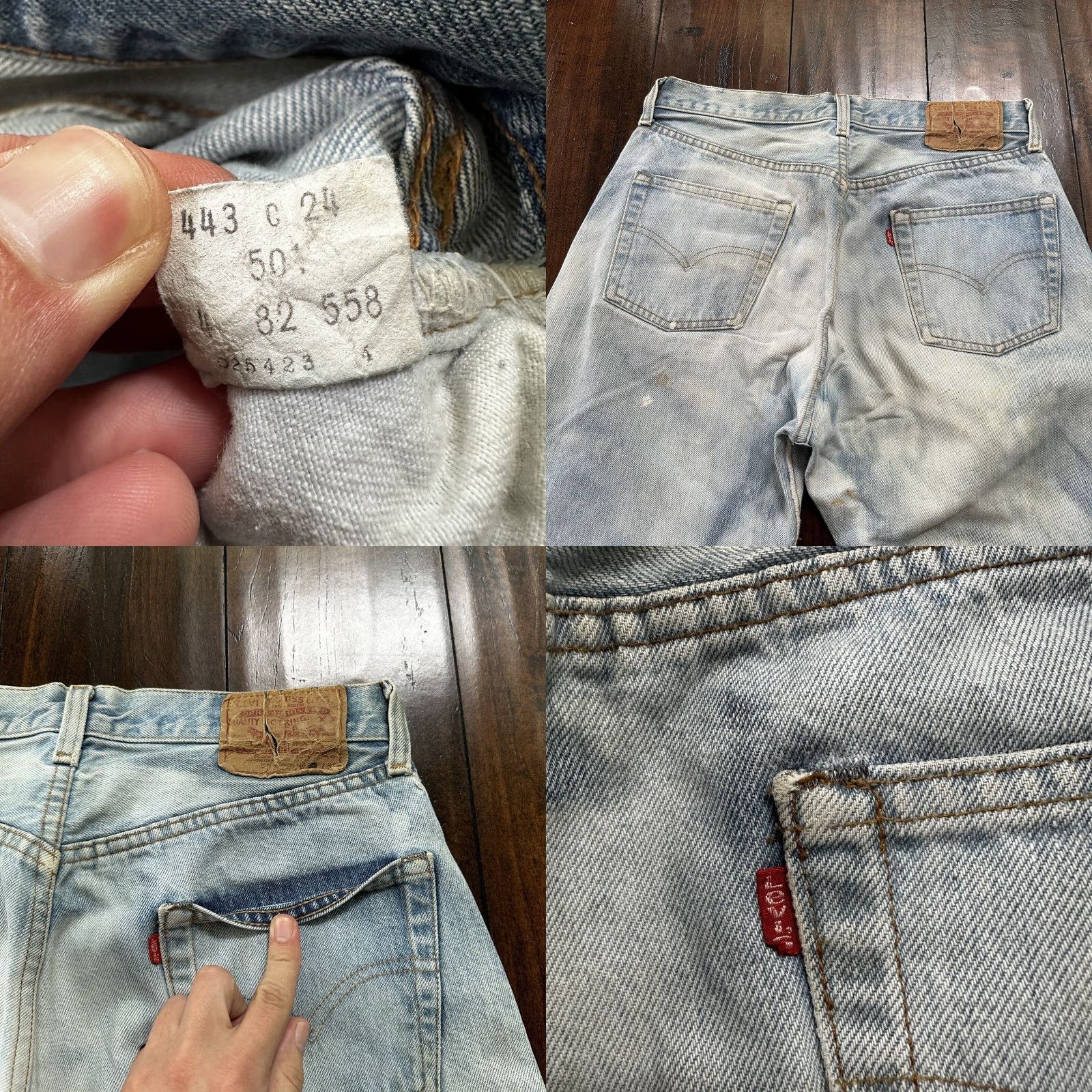 Levi's VINTAGE Levi's 501 XX Jeans Denim Regular 32x36 Light Wash Blue USA 80s 90s Straight Mens Jeans Size US 32 / EU 48 - 10 Thumbnail