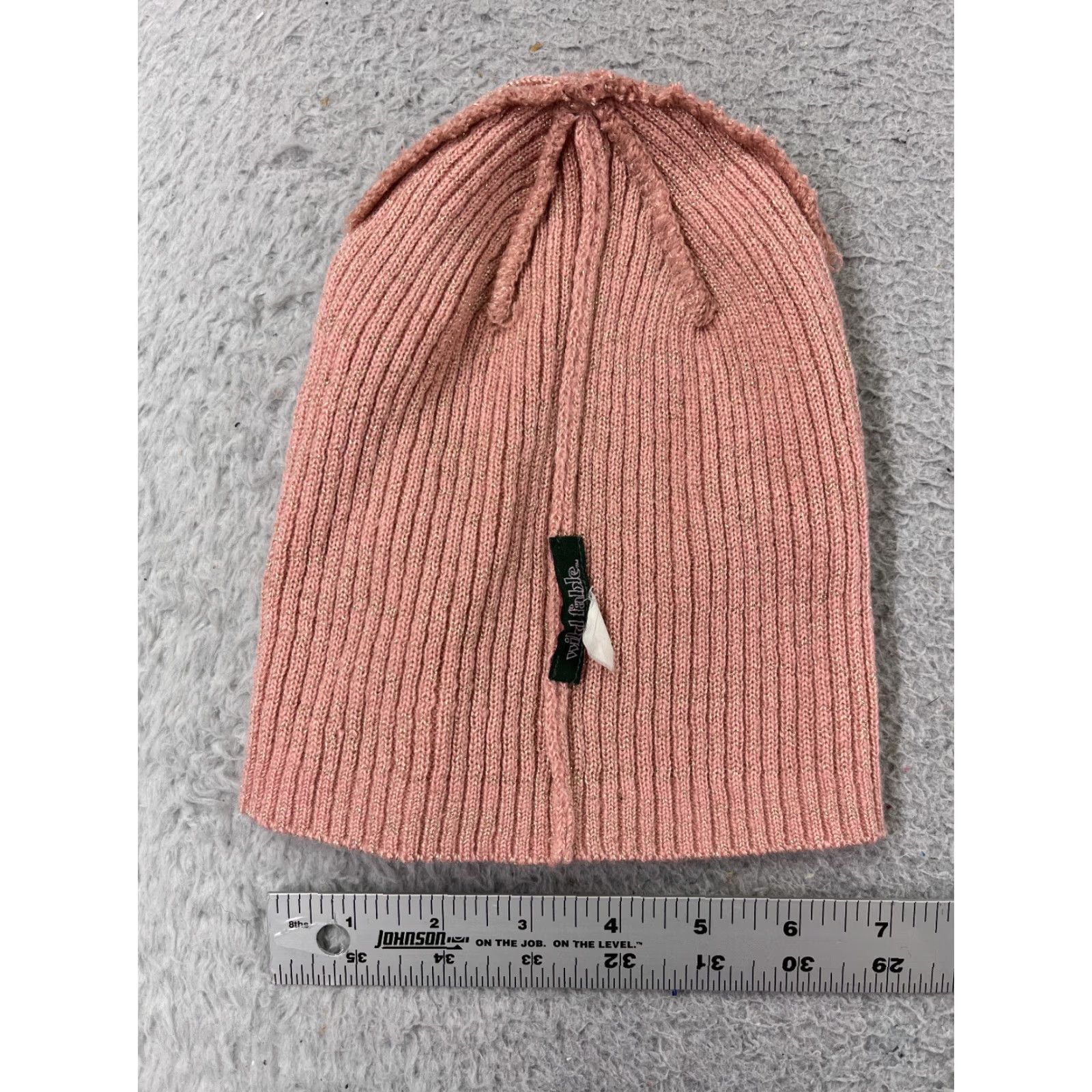 Vintage Wild Fable Beanie Toque Womens One Size Pink Sparkly Knit Polyester Blend Ski Hat Beanie Womens Size ONE SIZE - 5 Thumbnail