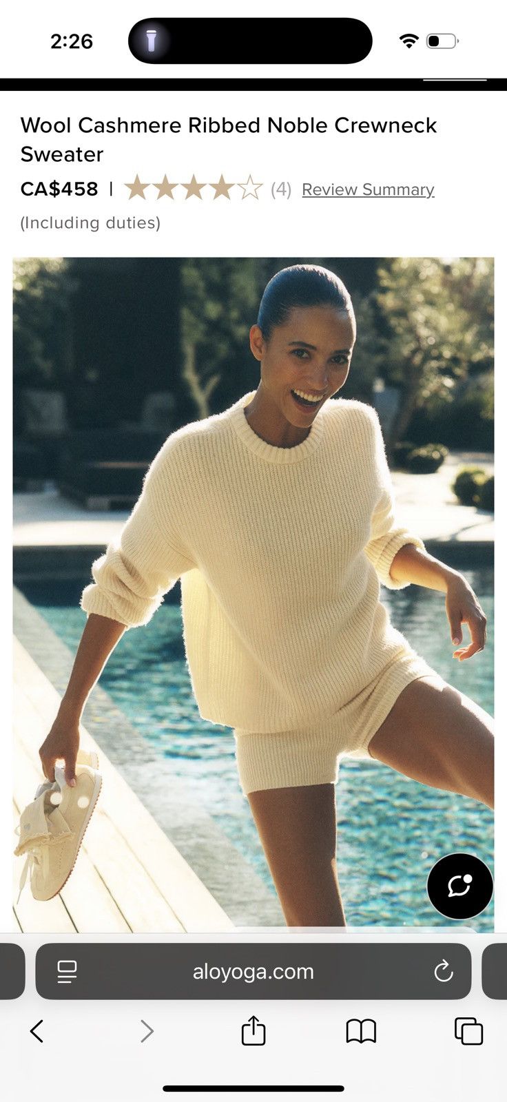 Alo LIMITED EDITION CANDLELIGHT SWEATER Size XS / US 0-2 / IT 36-38 - 1 Thumbnail