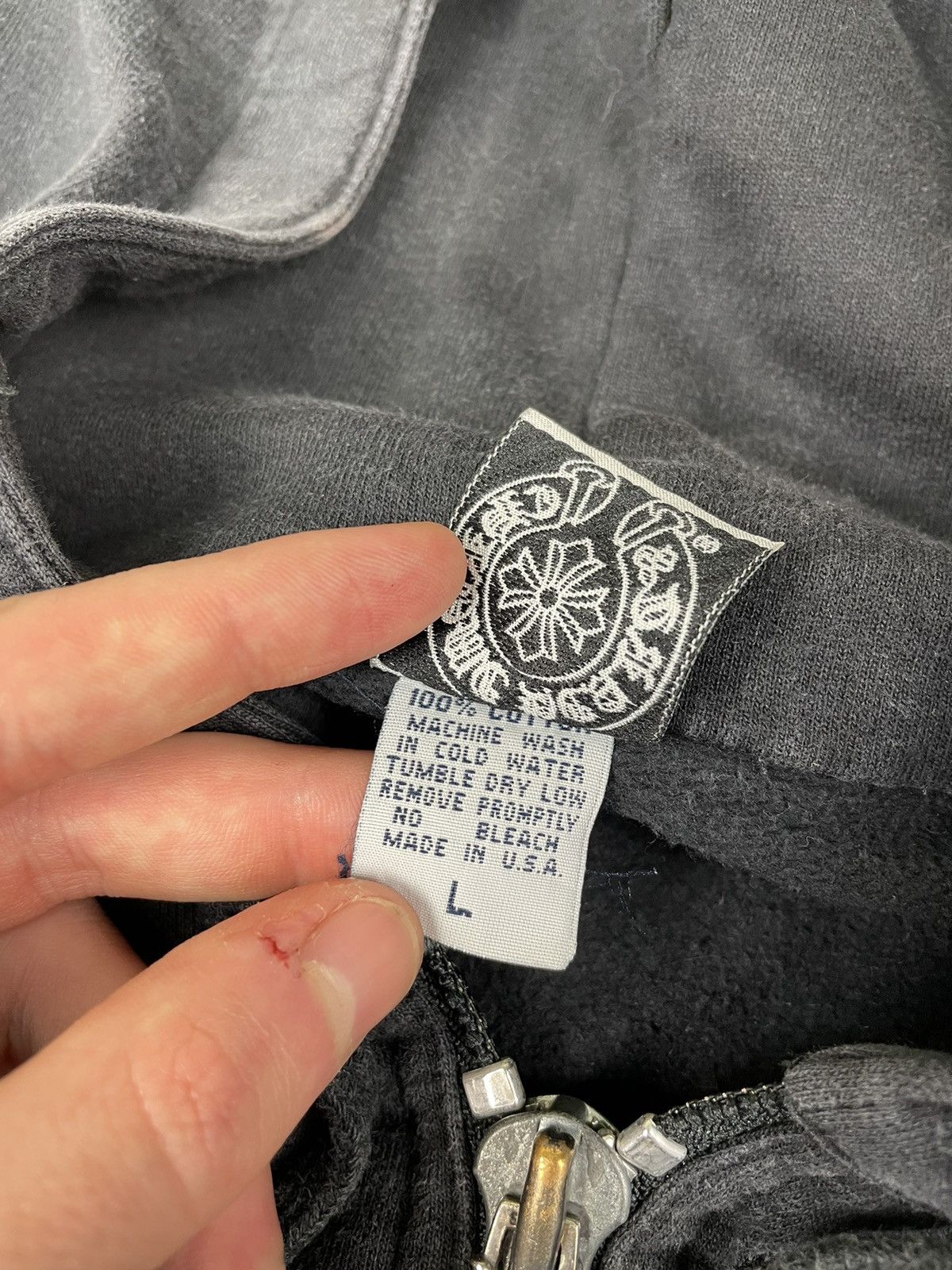 Chrome Hearts Chrome hearts Hoodie Dagger Leather Patch Horseshoe Spellout Size US L / EU 52-54 / 3 - 13 Thumbnail