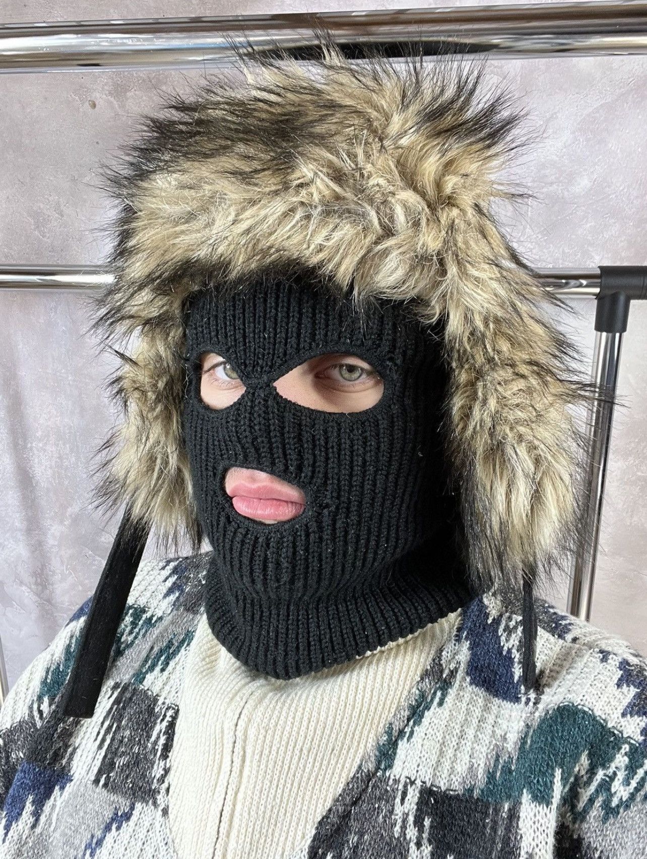 Fjallraven Vintage IfSixWasNine Style Fjal Raven Fur Fuzzy Ushanka Hat Size ONE SIZE - 1 Thumbnail