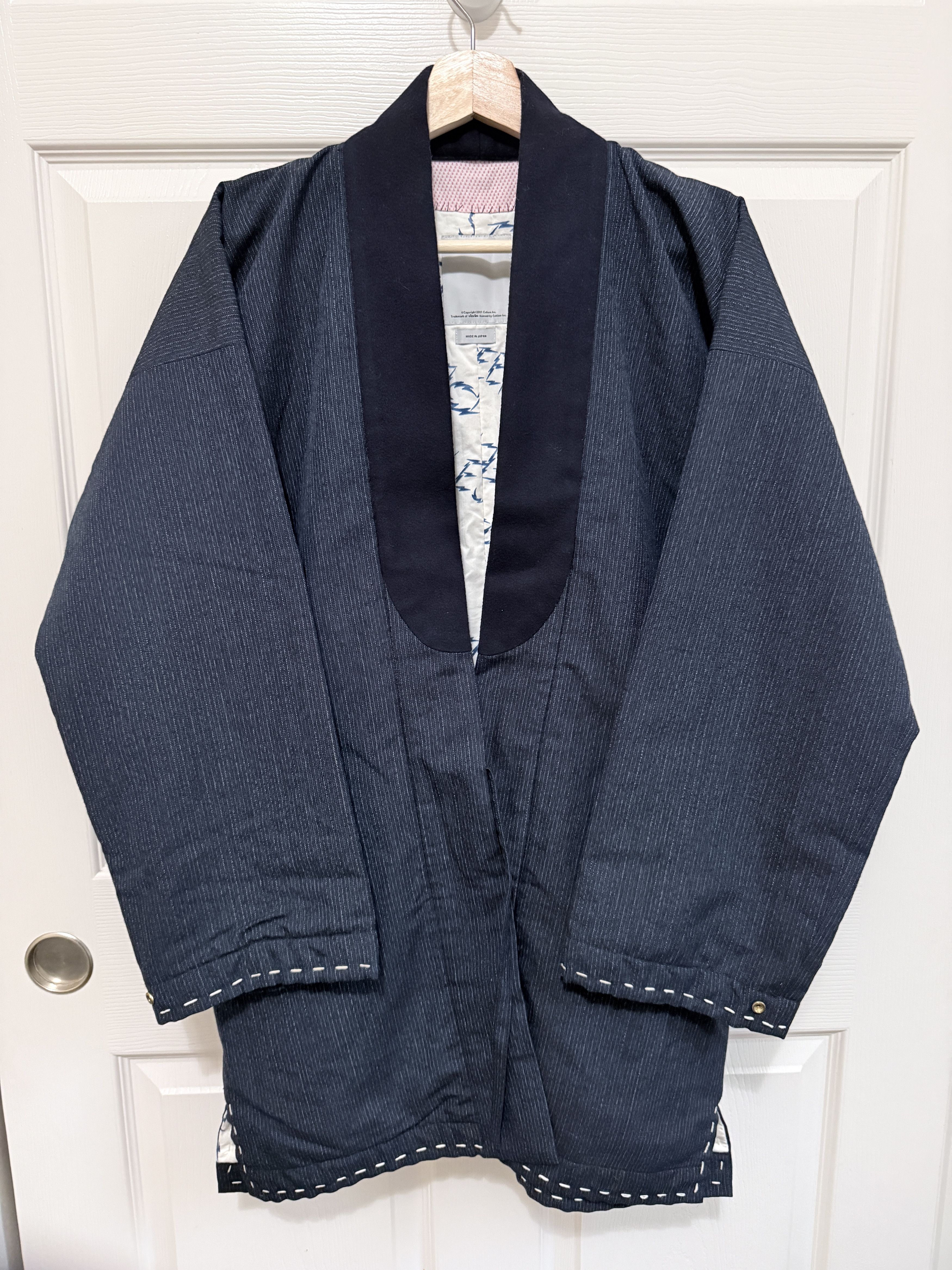 Visvim visvim ss17 Dotera Kimono Coat wool stripe Size US M / EU 48-50 / 2 - 2 Thumbnail