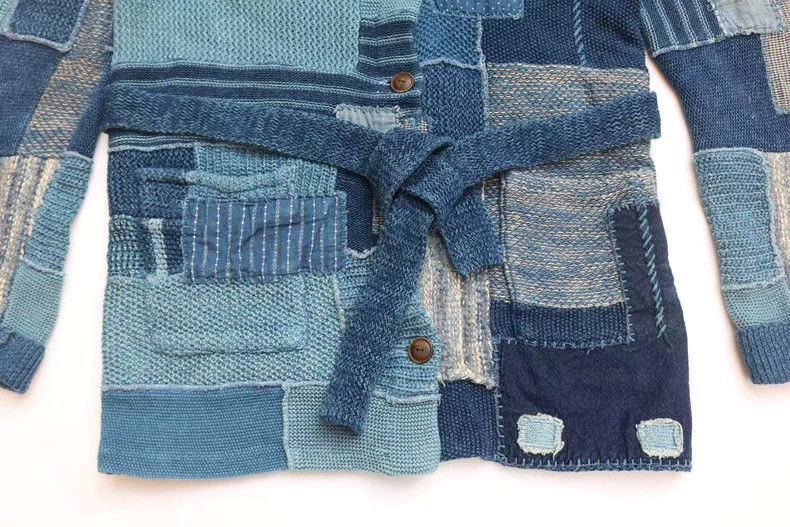 RRL Ralph Lauren RRL Ralph Lauren Women's retro blue dyed Baijia fabric pat Size M / US 6-8 / IT 42-44 - 8 Thumbnail