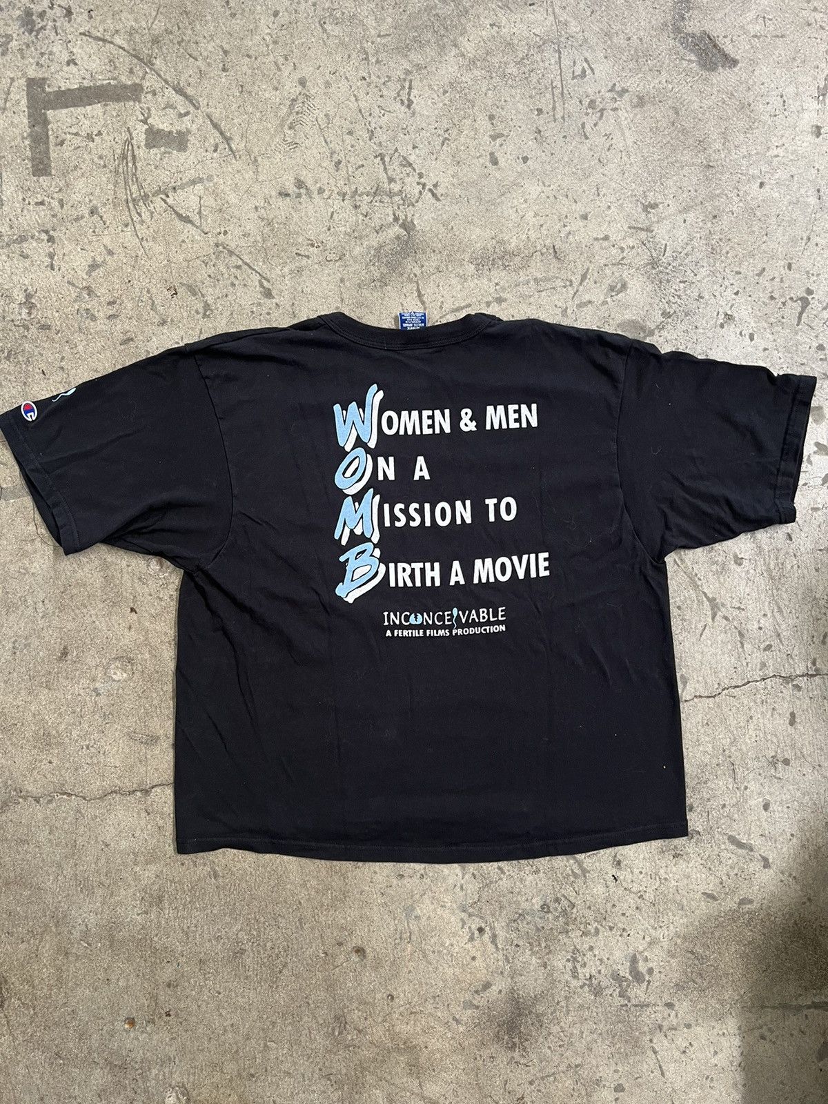 Vintage 1998 inconceivable movie promo tee shirt rare fertile films Size US XL / EU 56 / 4 - 1 Thumbnail