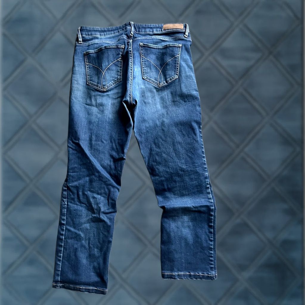 Calvin Klein Calvin Klein Jeans Pants Womens 29x30 Blue Dark Wash Denim Straight Leg Mid Rise Size 29" - 1 Thumbnail