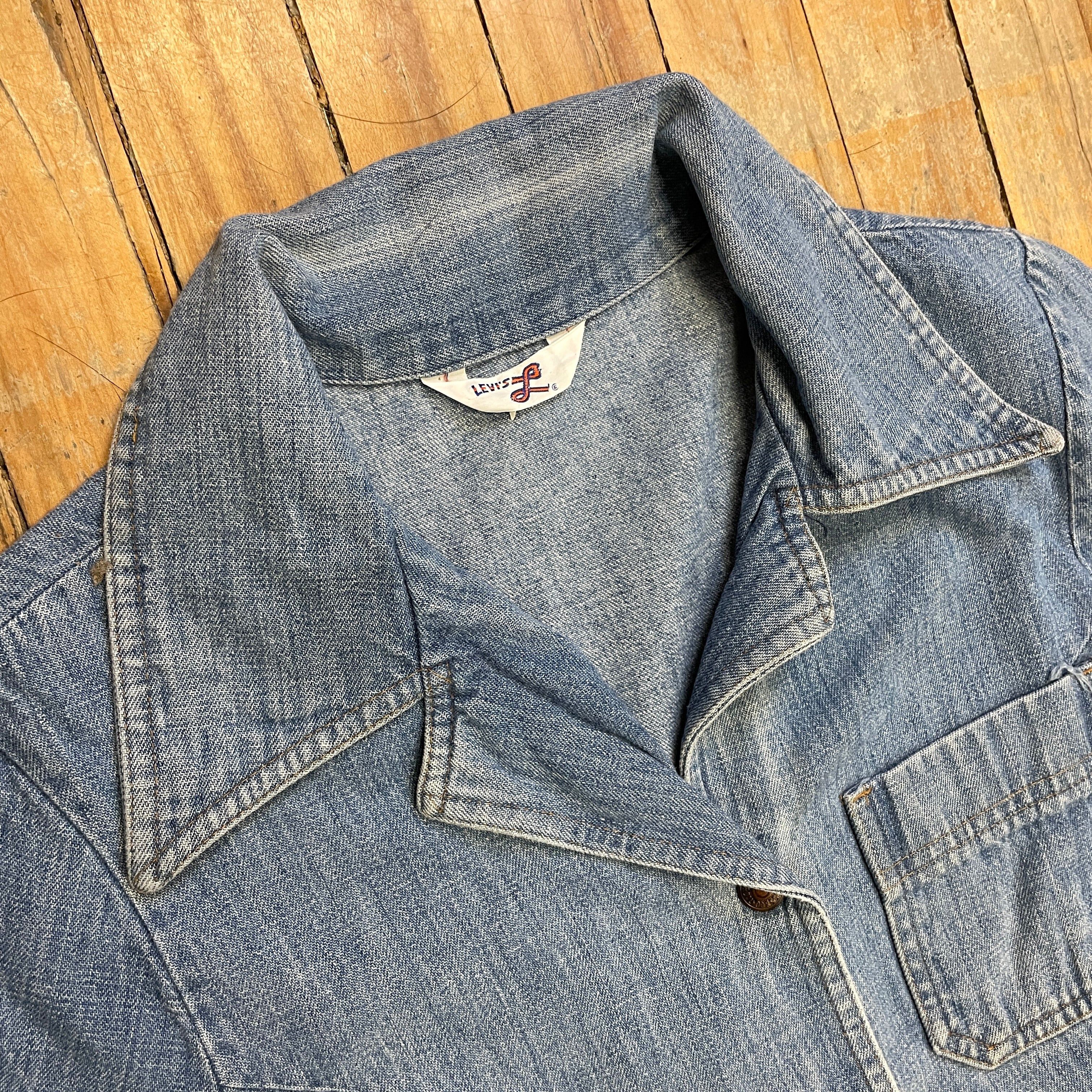 Levi's Amazing Rare 70s Levi's Orange Tab Vintage Denim Jacket With Elasticated Waist Size S Size S / US 4 / IT 40 - 4 Thumbnail