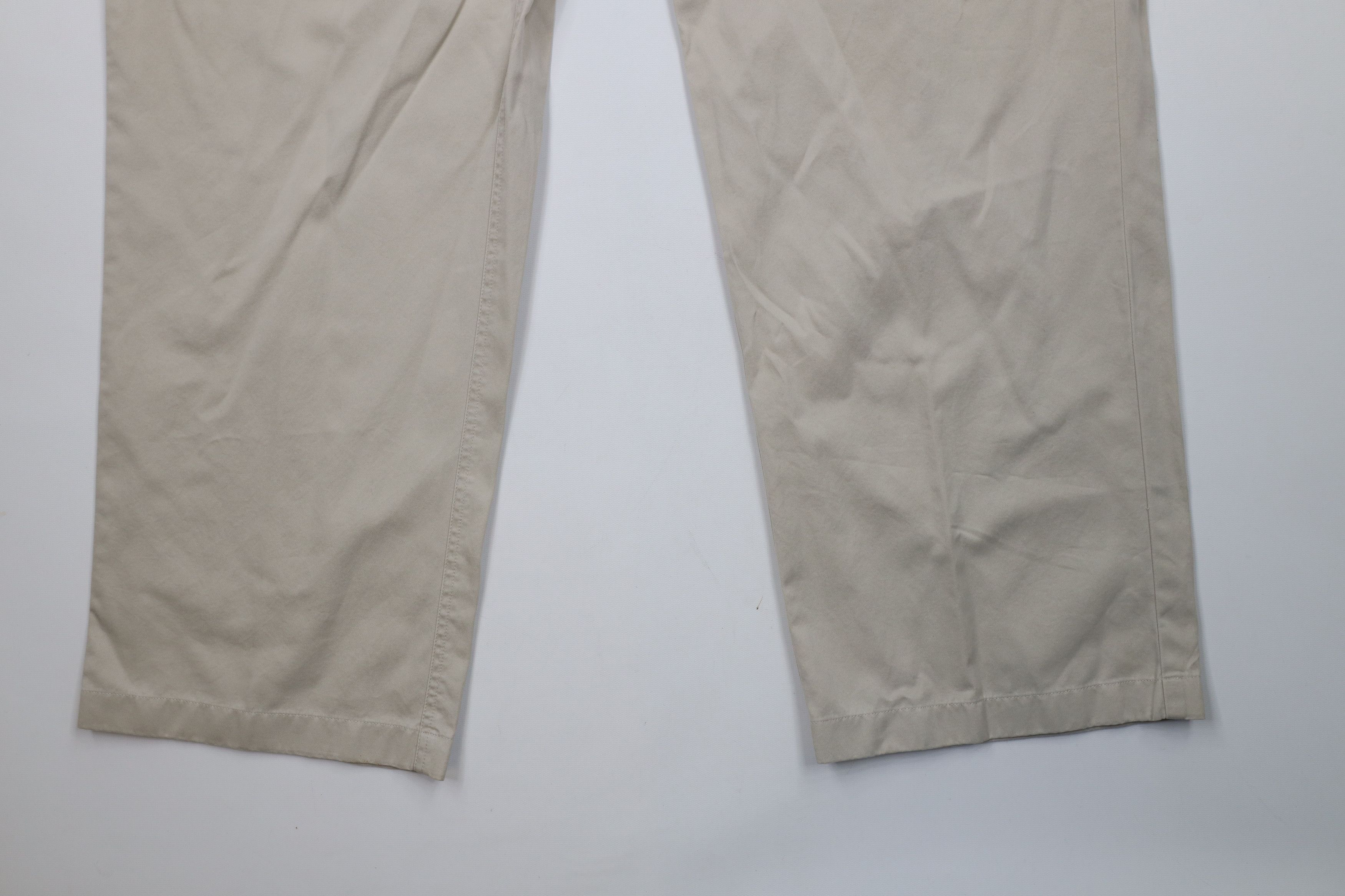 DKNY × Vintage Deadstock Vintage 90s Y2K DKNY Button Wide Leg Pants Beige Size US 38 / EU 54 - 4 Thumbnail