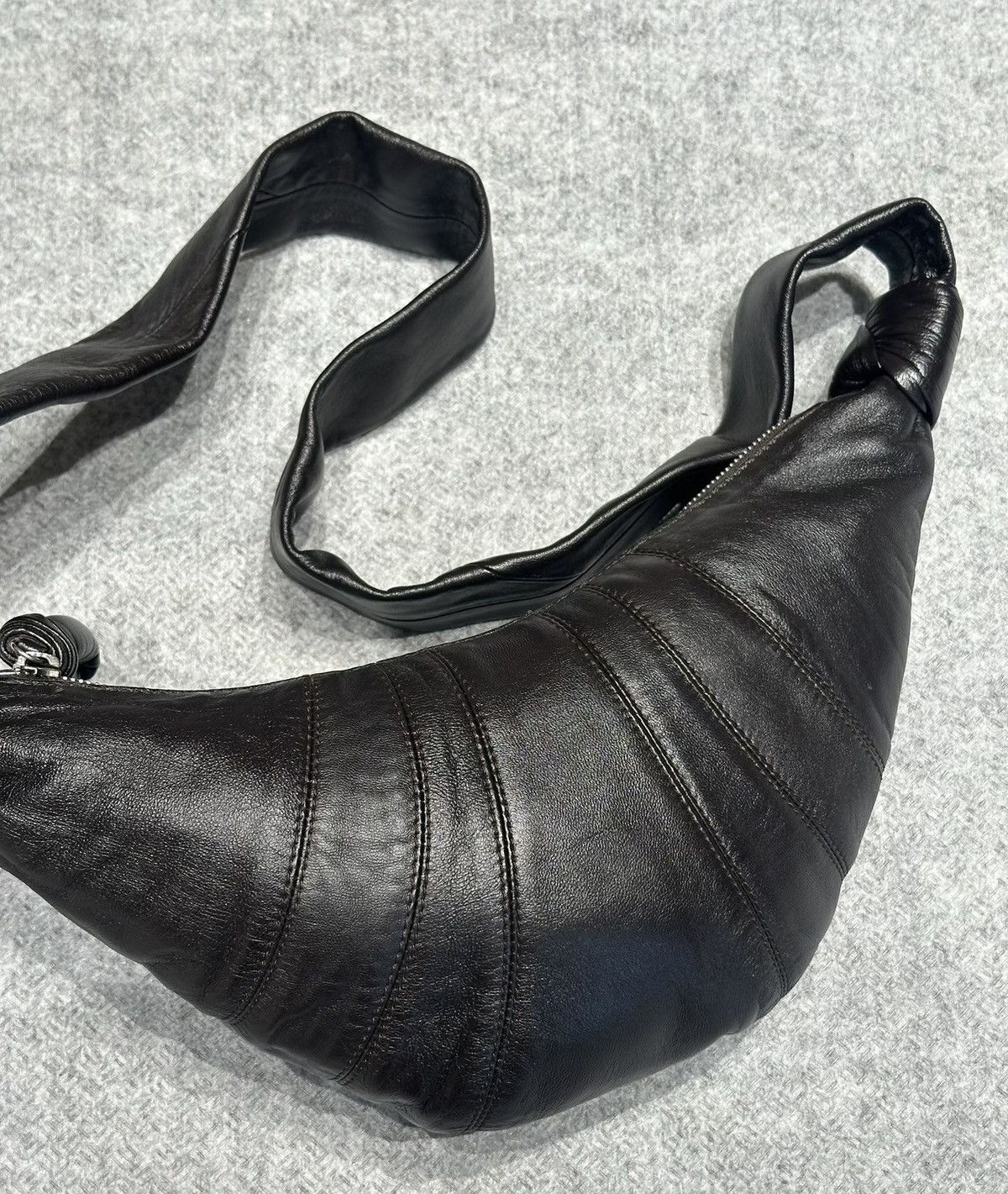 Lemaire Lemaire Dark Chocolate Lambskin Croissant Bag Size ONE SIZE - 2 Thumbnail