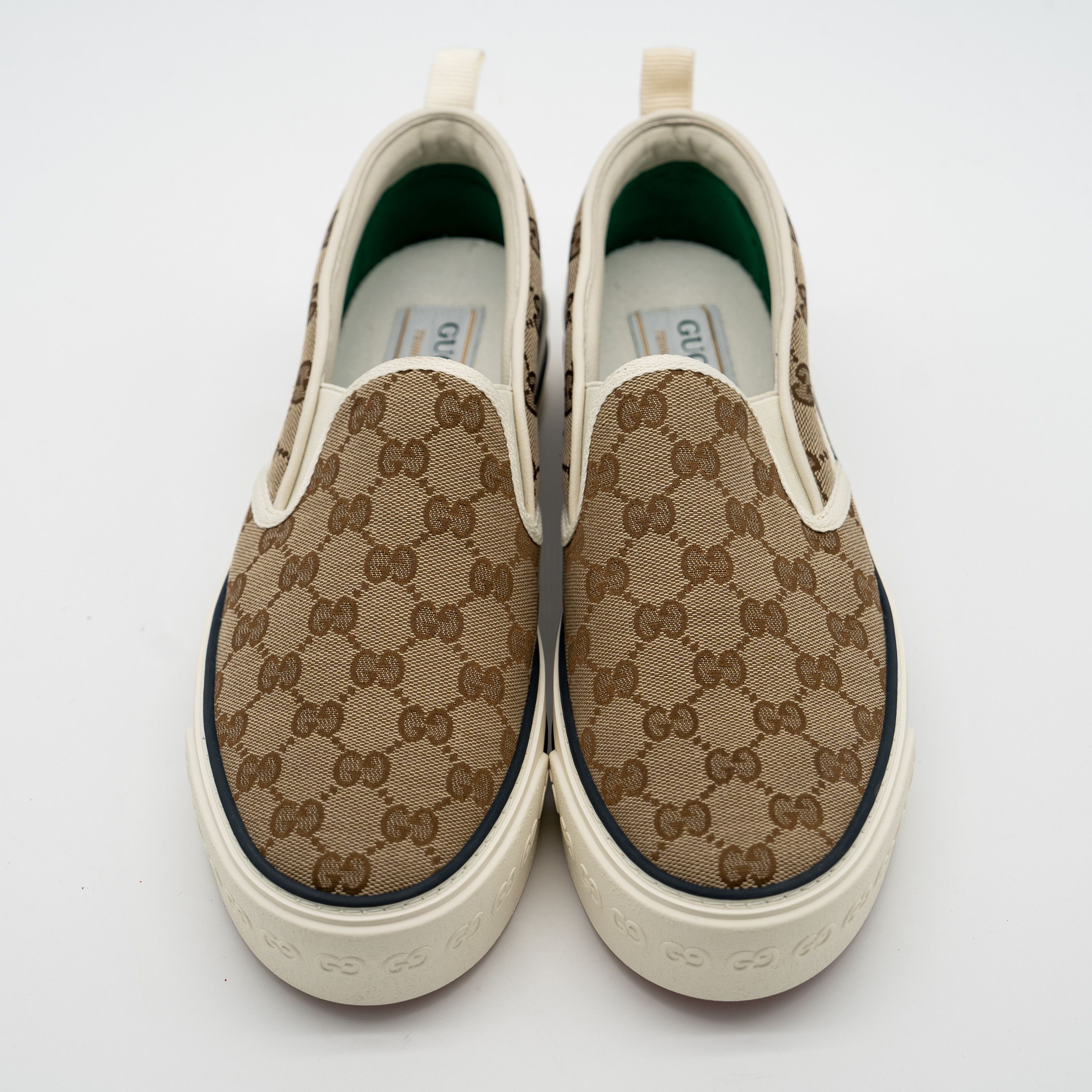 Gucci 42G Gucci GG Supreme Loafers Sneakers Slip On Tennis Beige Size US 12 / IT 42 - 3 Thumbnail