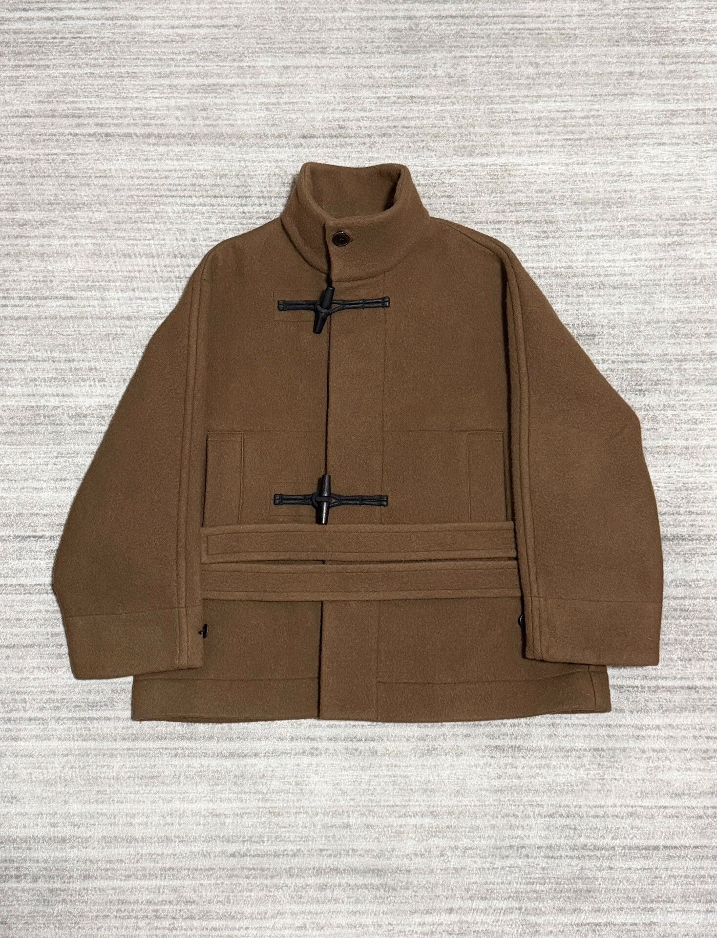 Lemaire Brown Hooded Coat with Toggle Closure Size XXS / US 00 / IT 34 - 1 Thumbnail