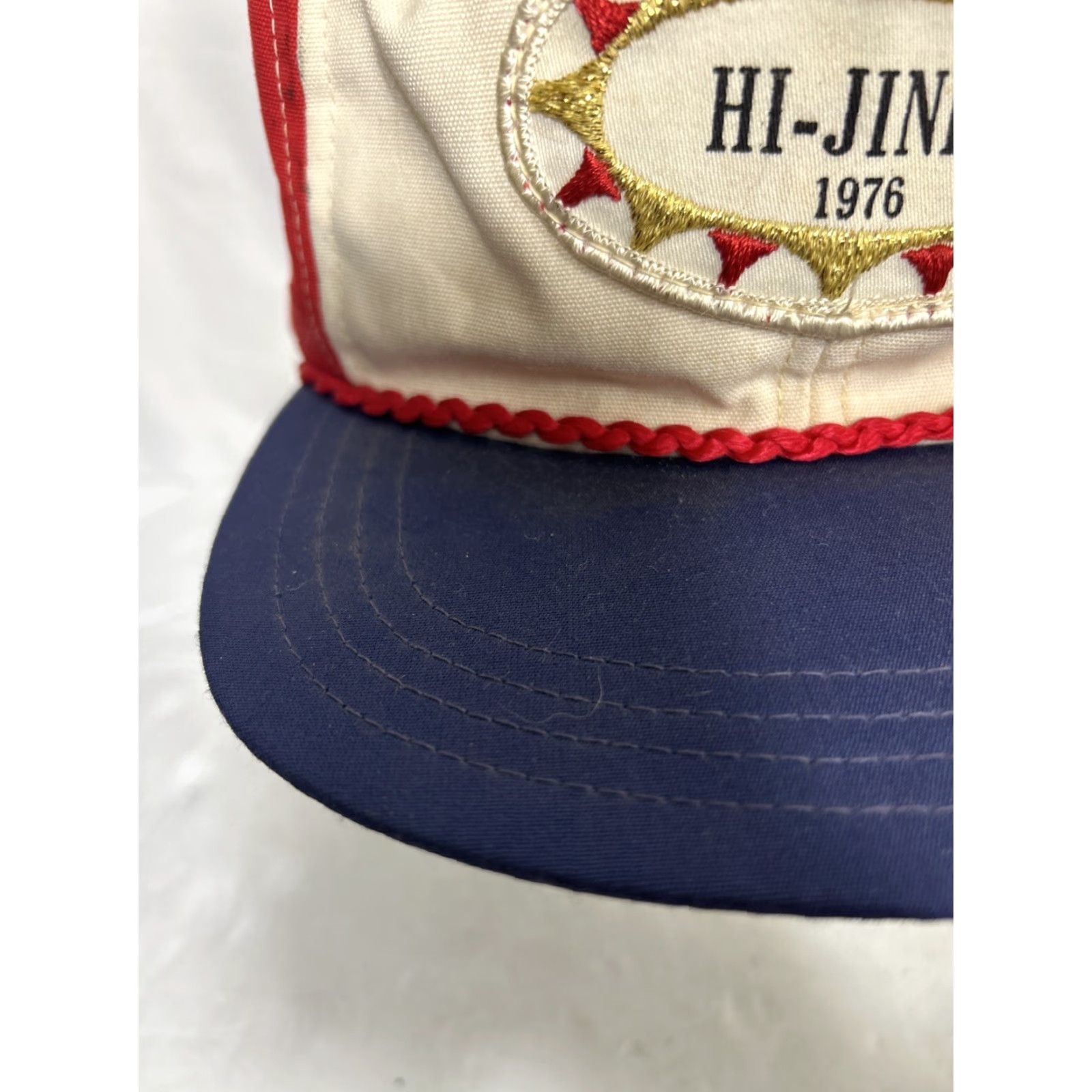 Vintage VINTAGE Town Talk Baseball Hat One Size Adjustable Blue White Red Cap Men Boys Mens Size ONE SIZE - 7 Thumbnail