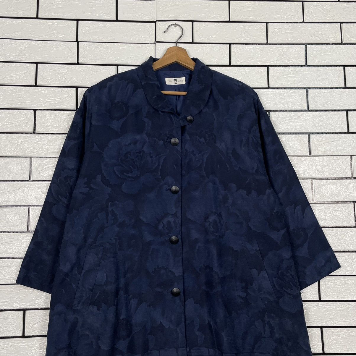 Japanese Brand Villa Estivo Flower Design Overcoat Size M / US 6-8 / IT 42-44 - 3 Thumbnail