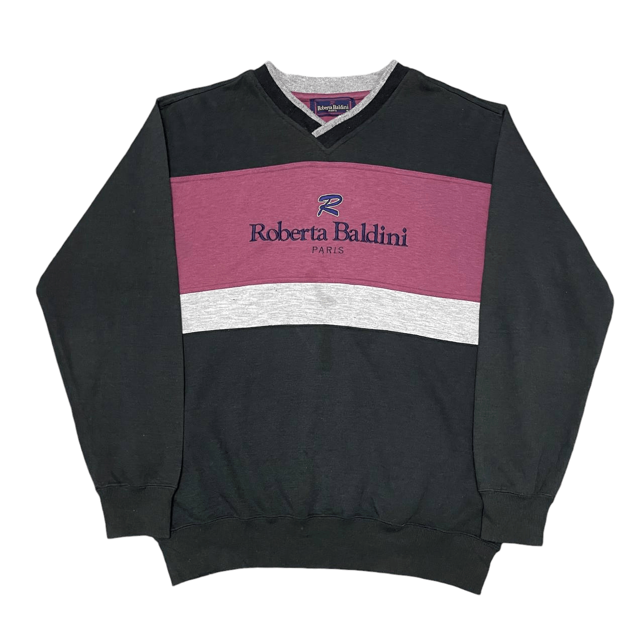 Japanese Brand Vintage Roberta Baldini Paris Embroidered Sweatshirt Size US M / EU 48-50 / 2 - 1 Thumbnail
