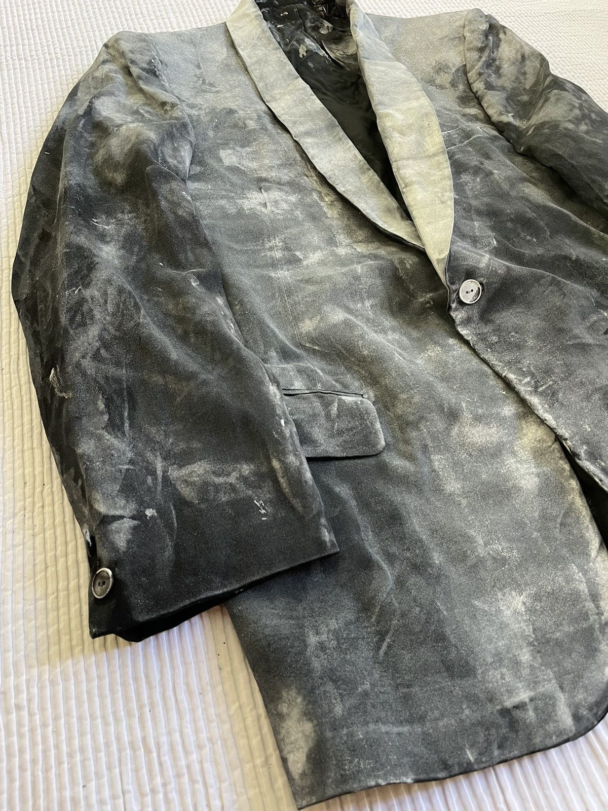 Handmade Painted Tuxedo Jacket Size 40R - 4 Thumbnail