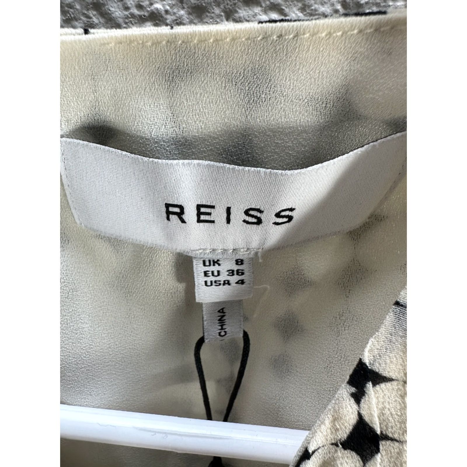 Reiss Reiss Elissa Spot Printed Flippy Dress Beige Black Pleated Mini Viscose Sz 4 New Size S / US 4 / IT 40 - 3 Thumbnail