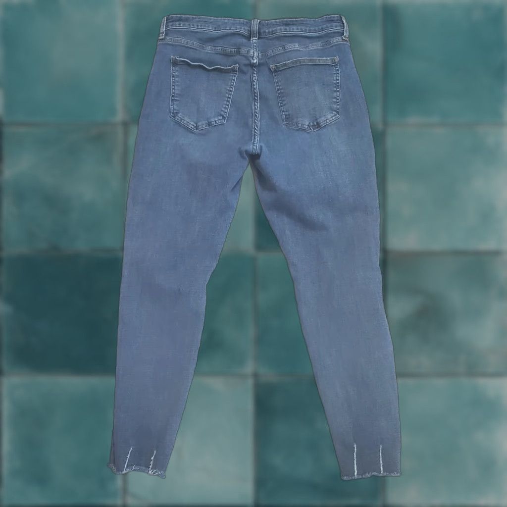 Pistola PISTOLA Jeans Womens 31 Blue Mid Skinny Distressed Ankle Raw Hem Denim Stretch Color Blue 90s Grunge Mid Rise Regular Womens Jeans Size 24" / US 00 / IT 34 - 1 Thumbnail
